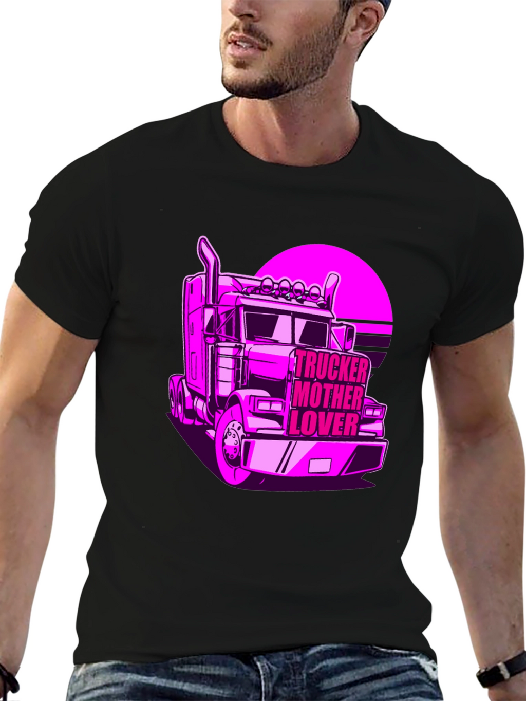 Trucker Mother Lover T-Shirt - Novelty Graphic Tee