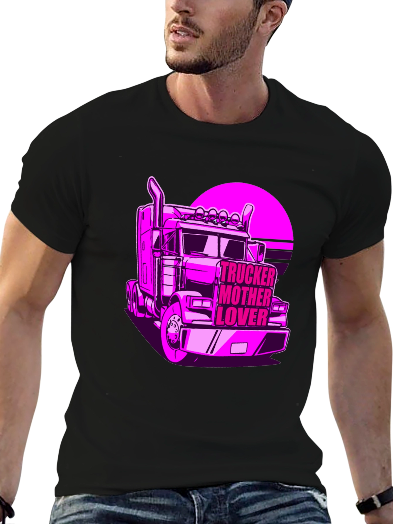 Trucker Mother Lover T-Shirt - Novelty Graphic Tee