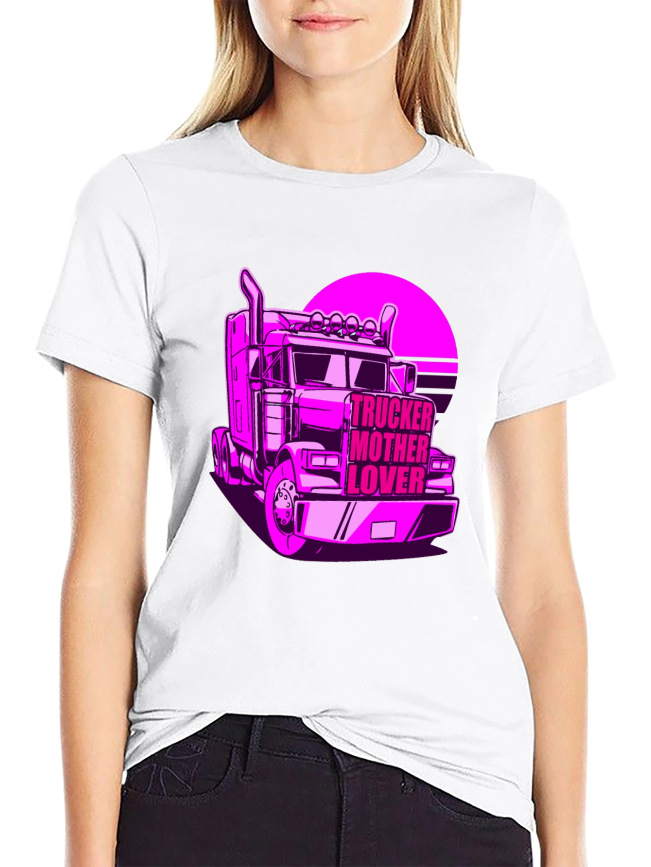 Trucker Mother Lover T-Shirt - Novelty Graphic Tee