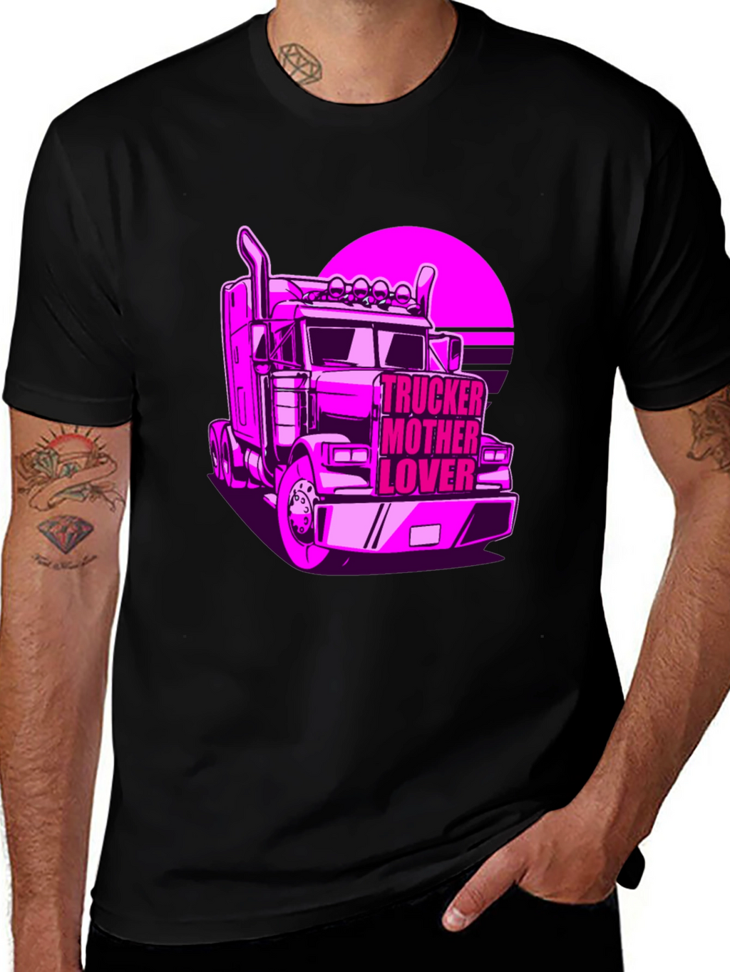Trucker Mother Lover T-Shirt - Novelty Graphic Tee