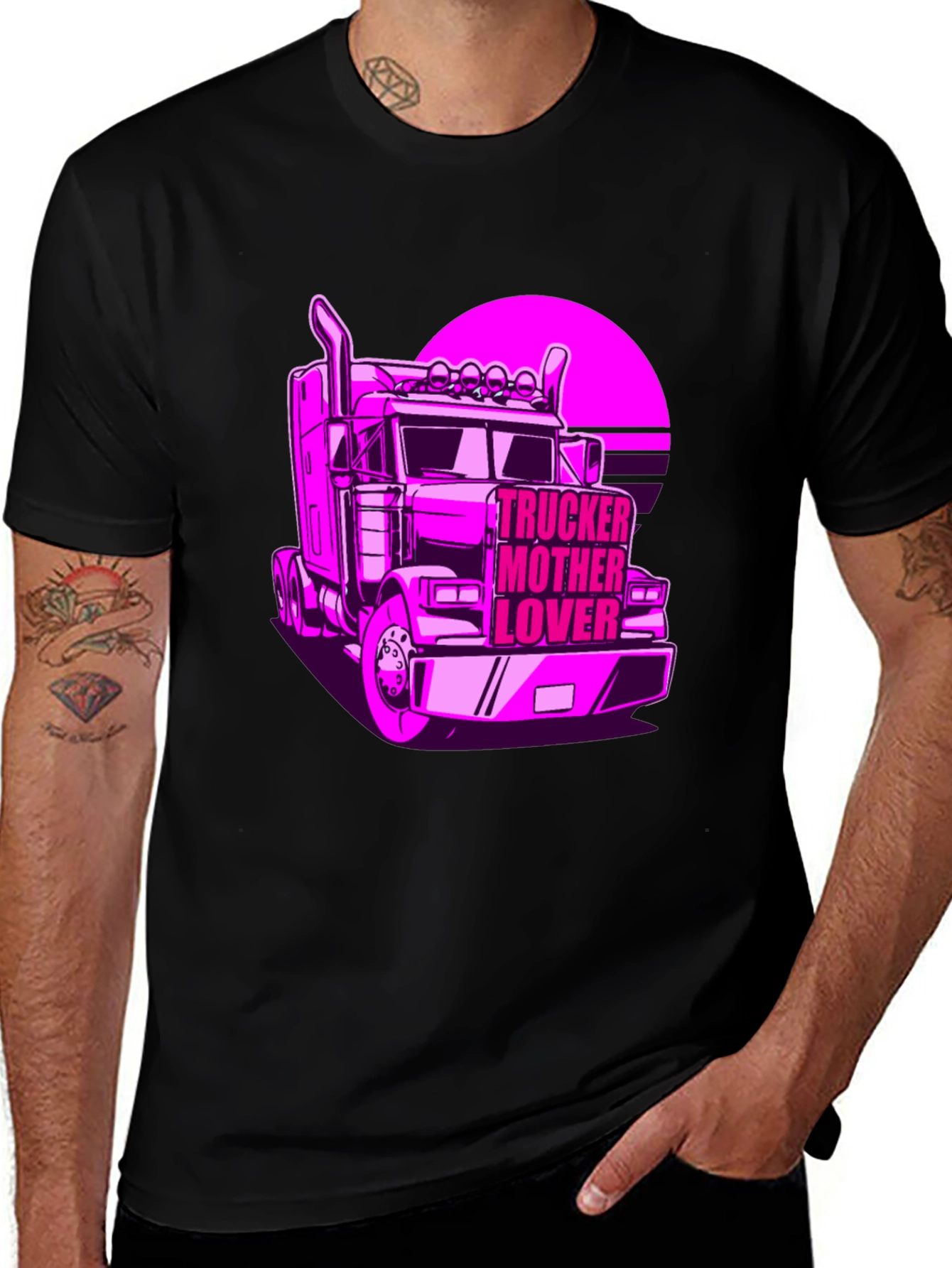 Trucker Mother Lover T-Shirt - Novelty Graphic Tee