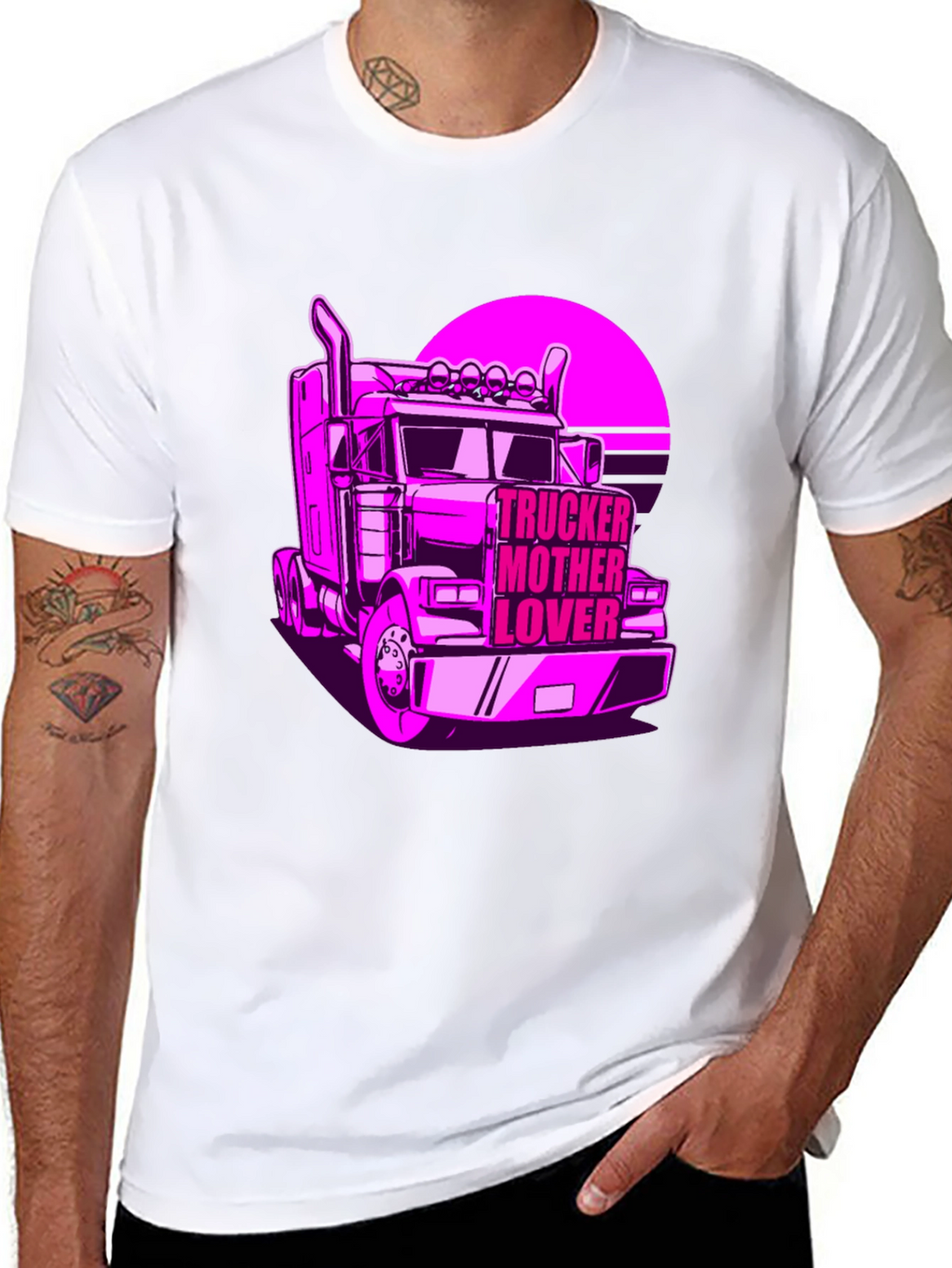 Trucker Mother Lover T-Shirt - Novelty Graphic Tee