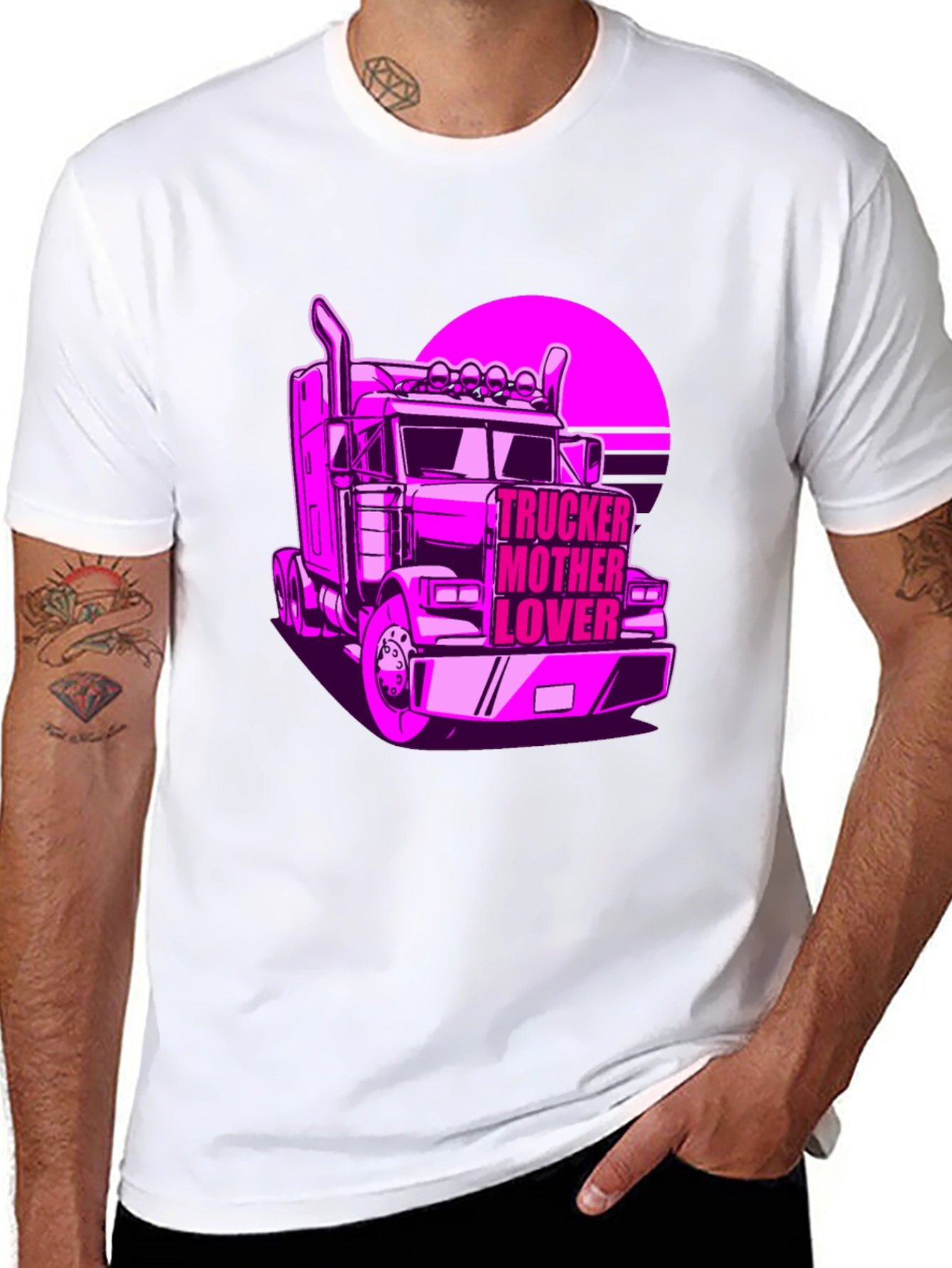 Trucker Mother Lover T-Shirt - Novelty Graphic Tee