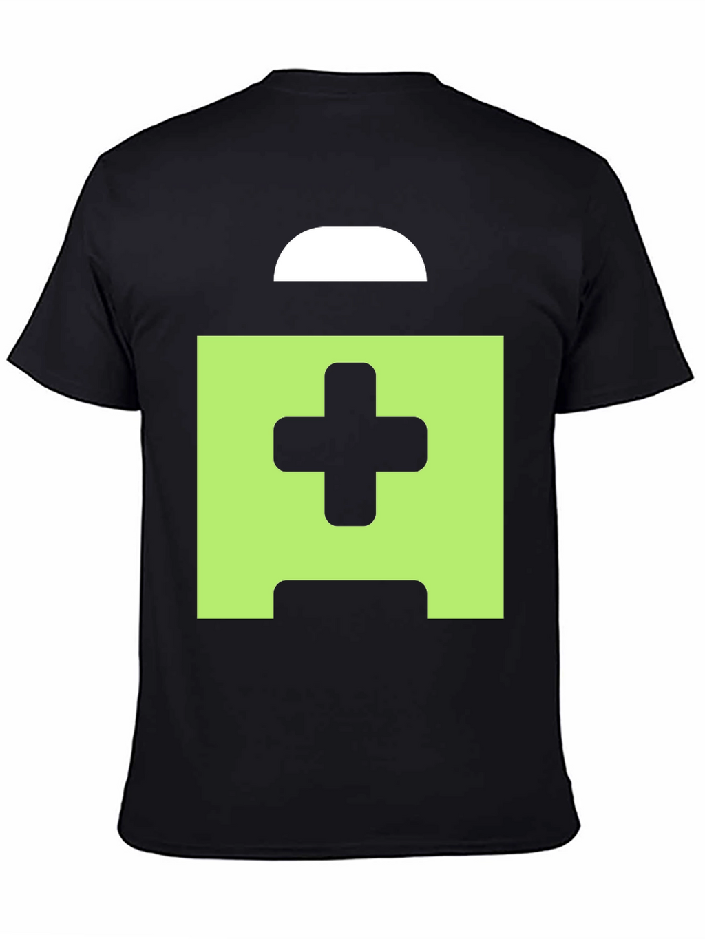 Pixelated Cross Graphic Black Tee Shirt