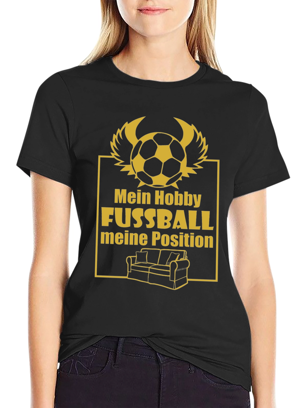 Funny Football Fan T-Shirt - Couch Potato Position