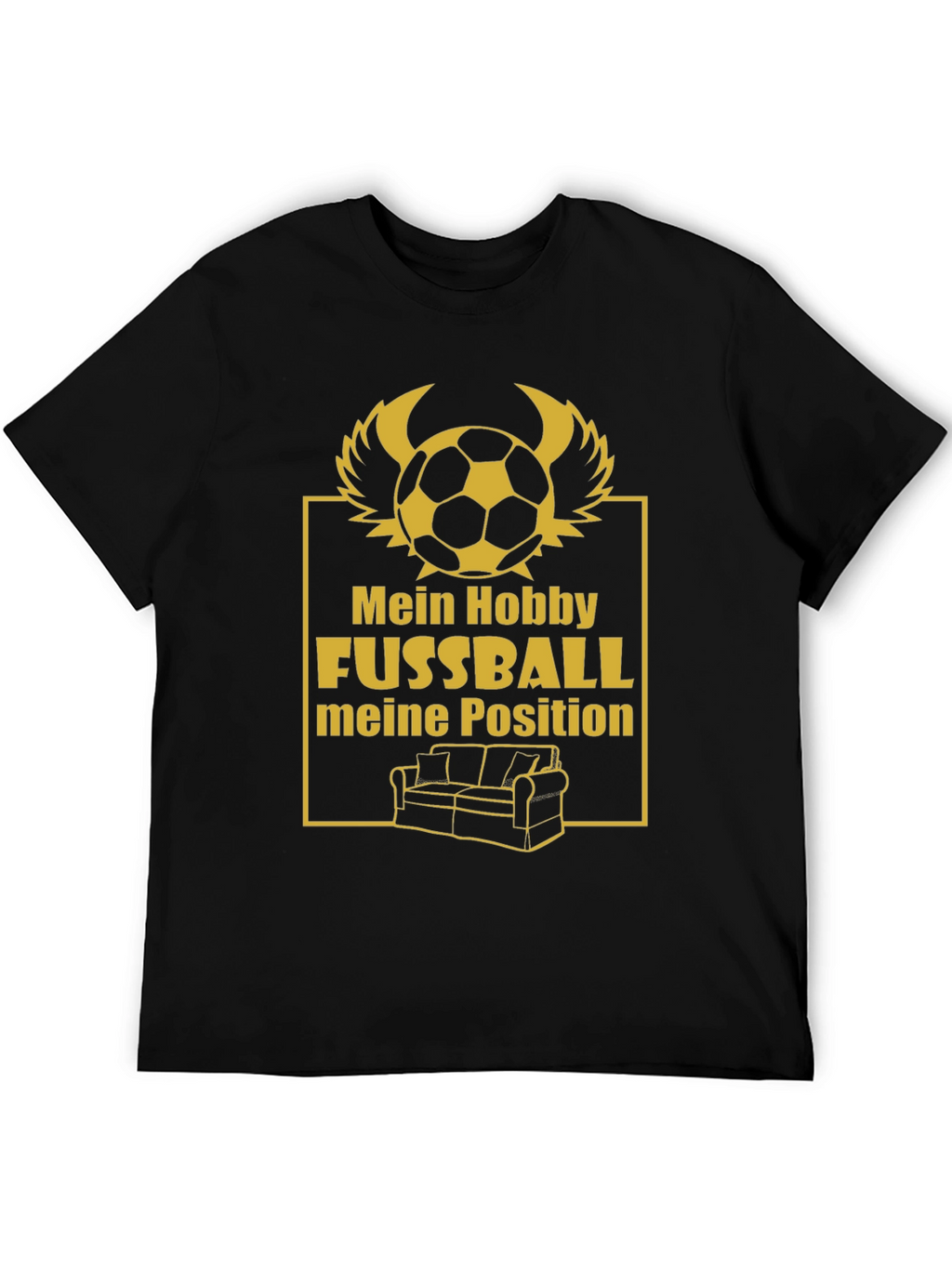 Funny Football Fan T-Shirt - Couch Potato Position