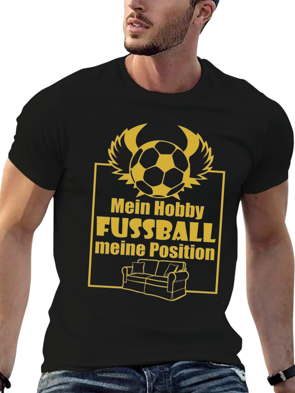Funny Football Fan T-Shirt - Couch Potato Position