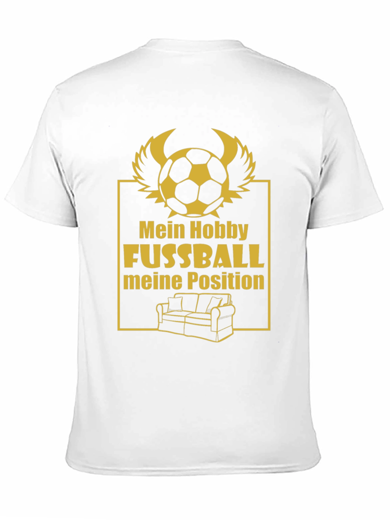 Funny Football Fan T-Shirt - Couch Potato Position