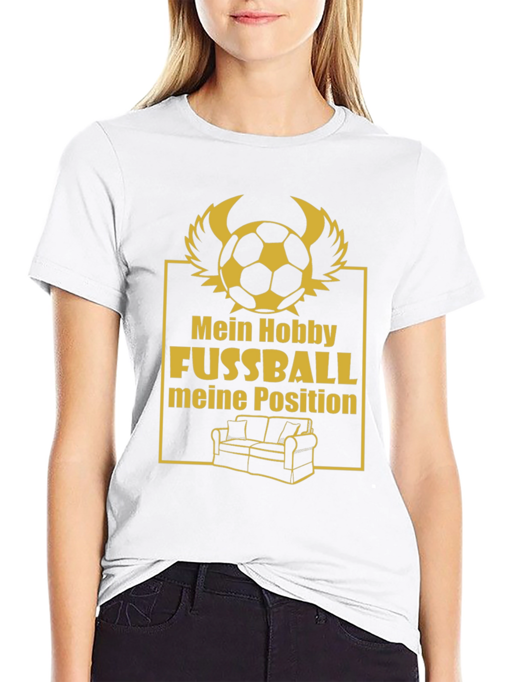Funny Football Fan T-Shirt - Couch Potato Position