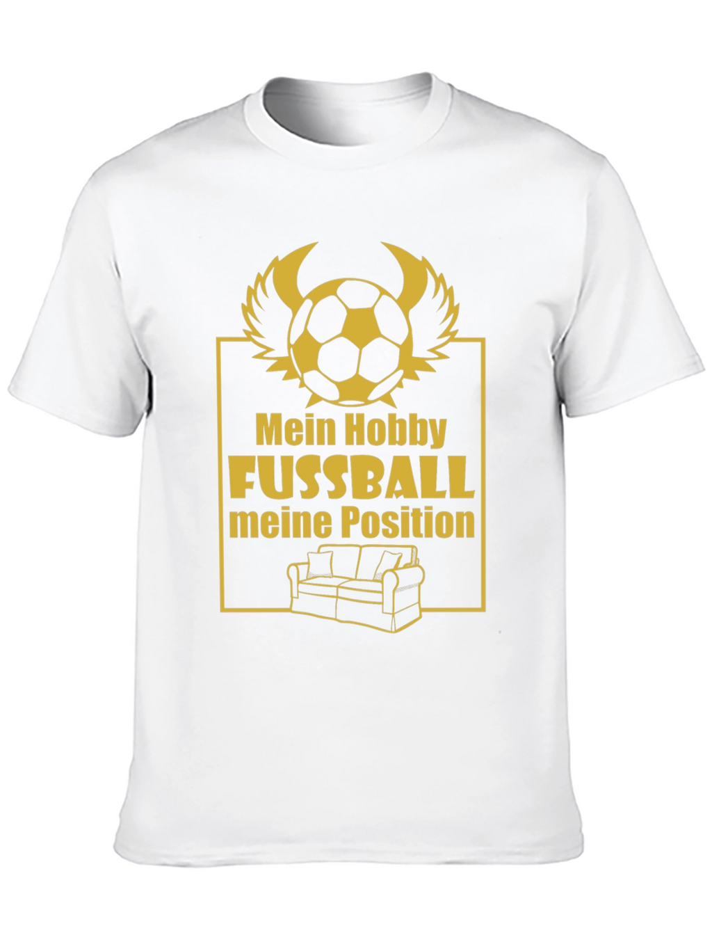 Funny Football Fan T-Shirt - Couch Potato Position