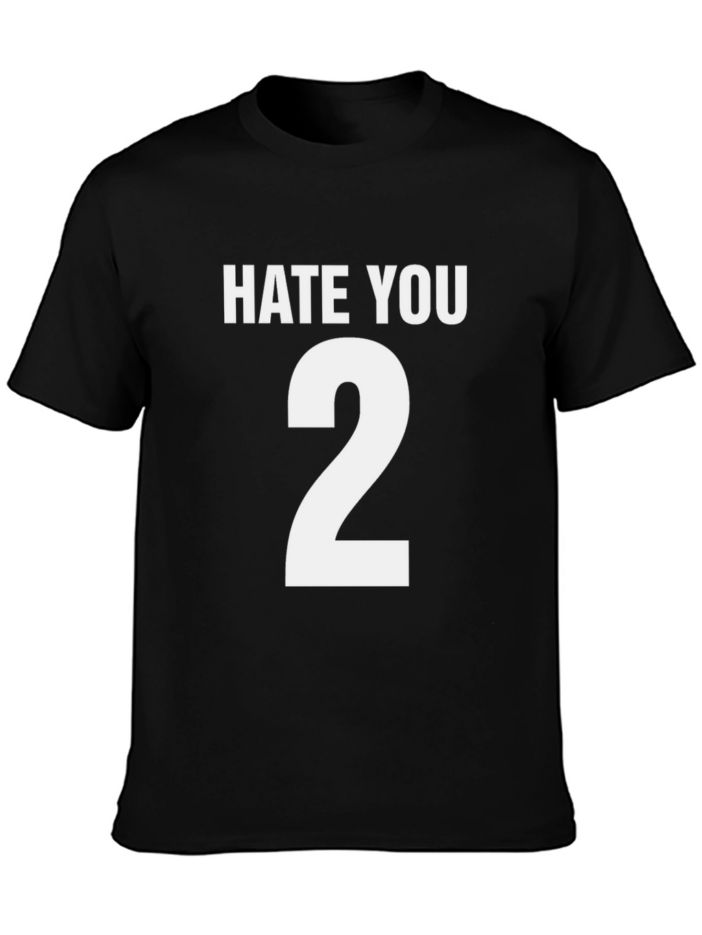 Hate You 2 Graphic Tee - Black Cotton Blend