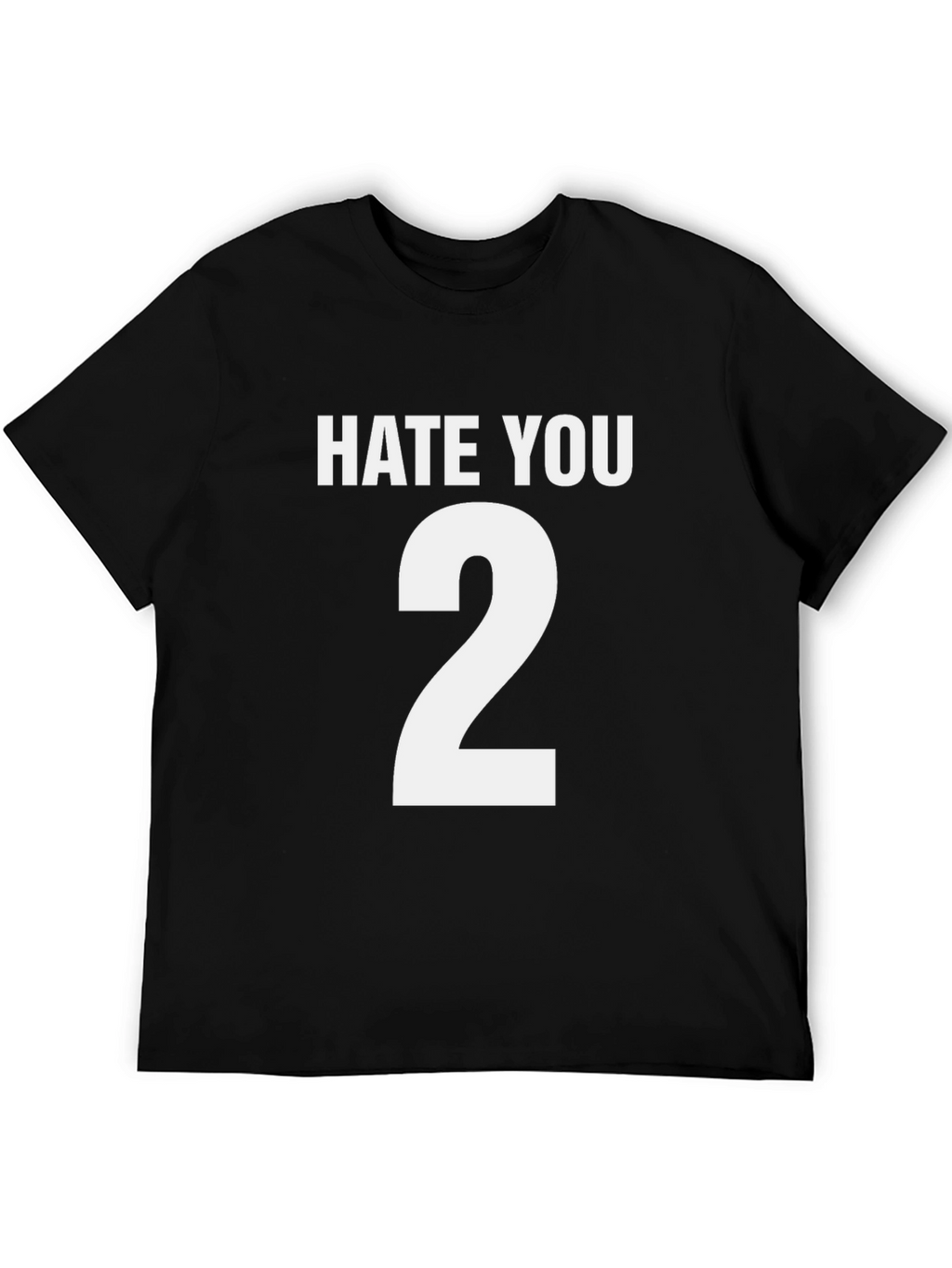 Hate You 2 Graphic Tee - Black Cotton Blend