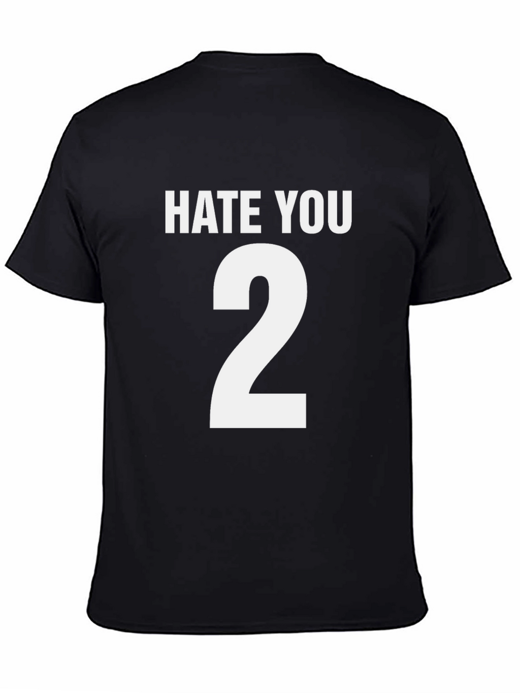 Hate You 2 Graphic Tee - Black Cotton Blend