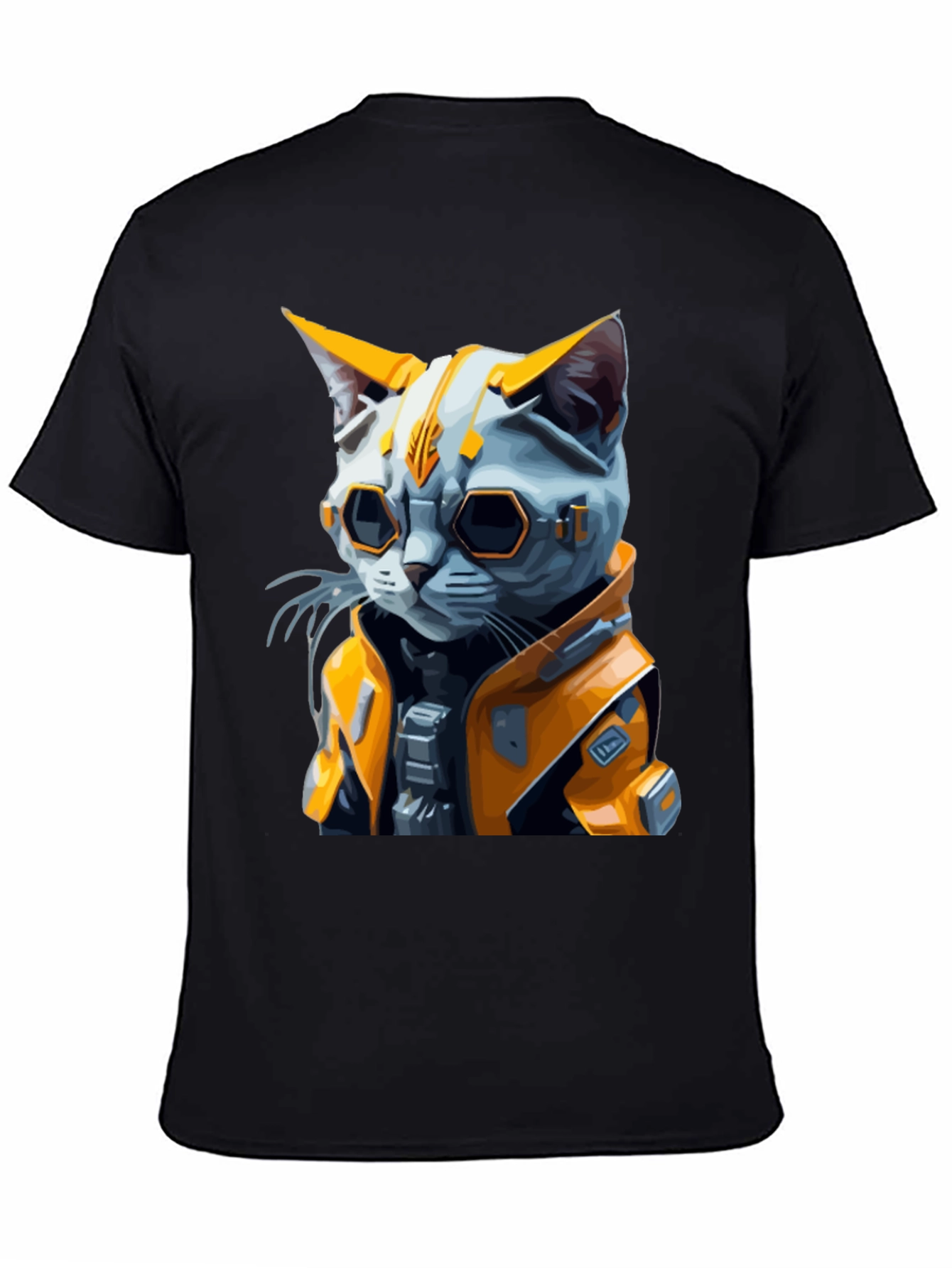 Cyberpunk Cat T-Shirt - Sci-Fi Style