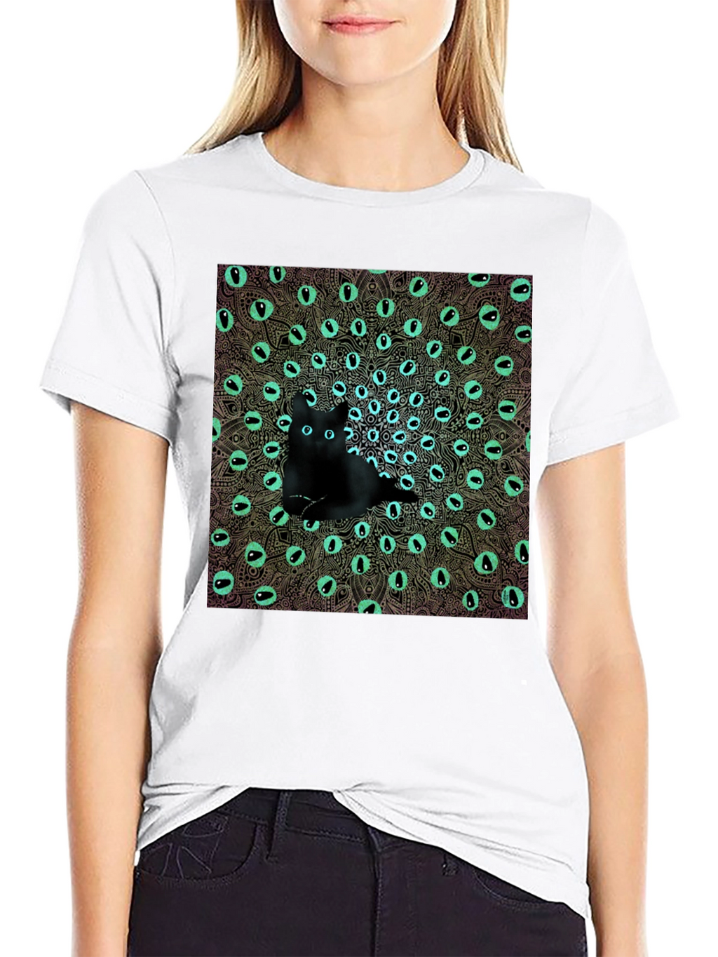 Mystic Cat Eye Mandala Graphic Tee