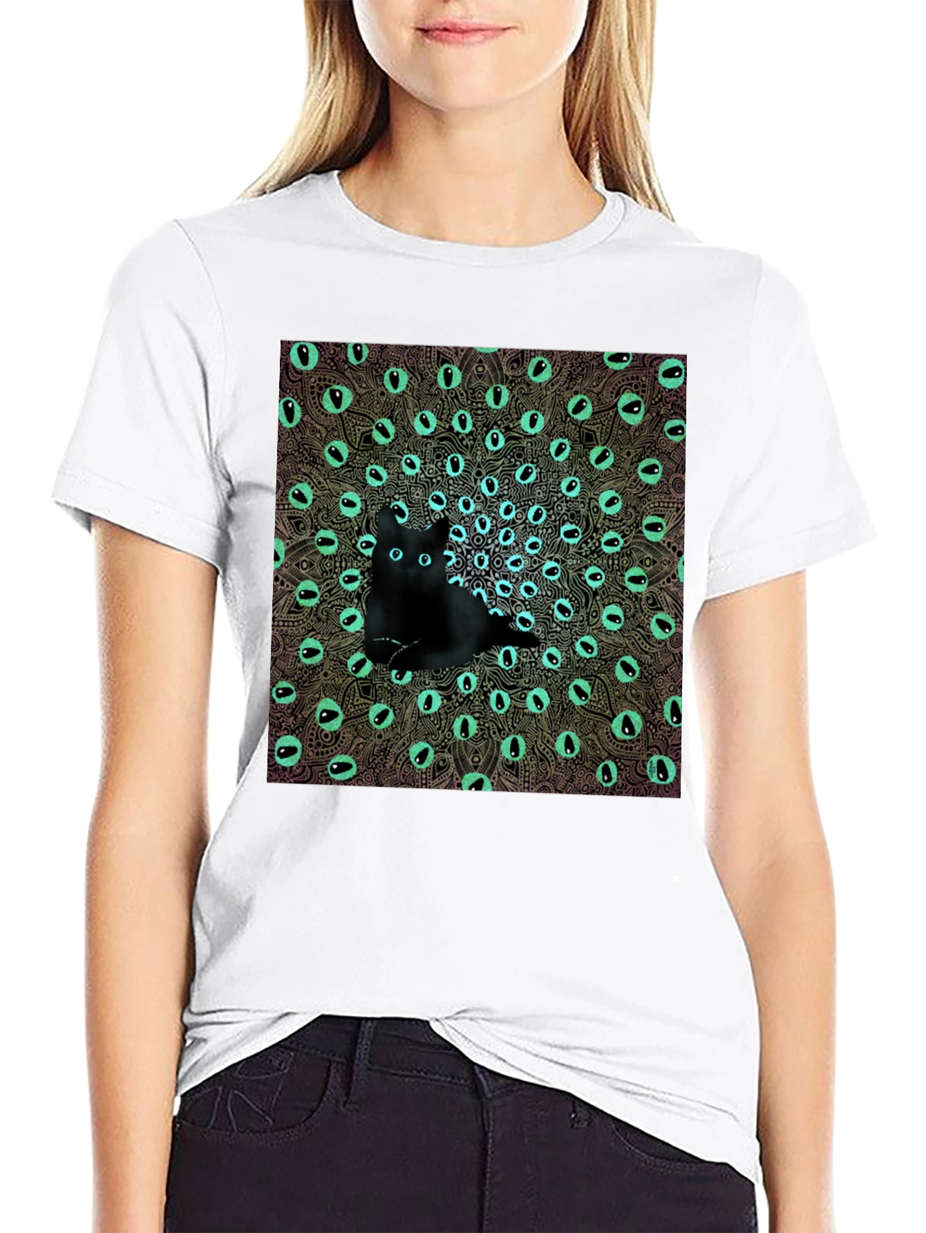 Mystic Cat Eye Mandala Graphic Tee