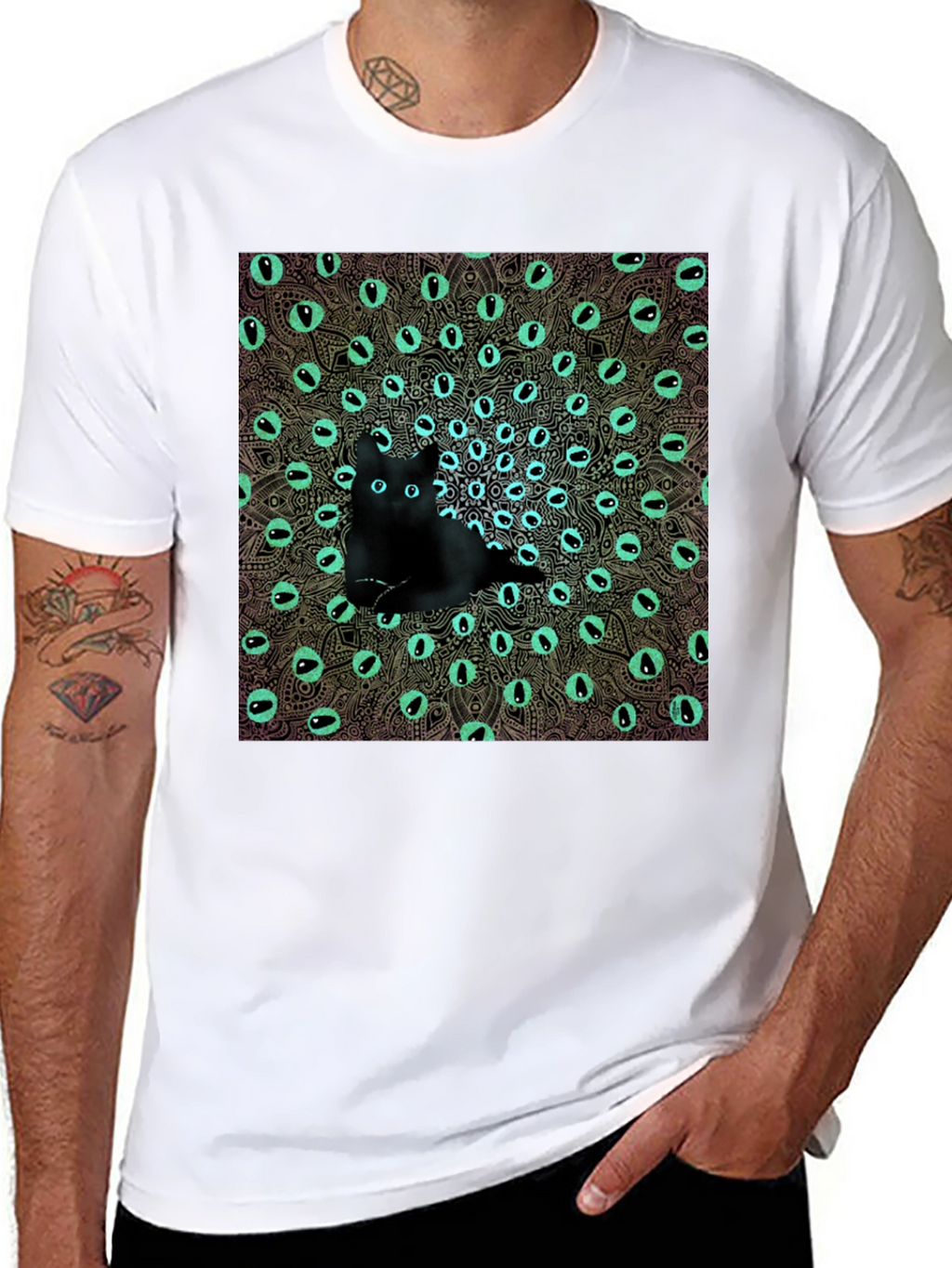 Mystic Cat Eye Mandala Graphic Tee