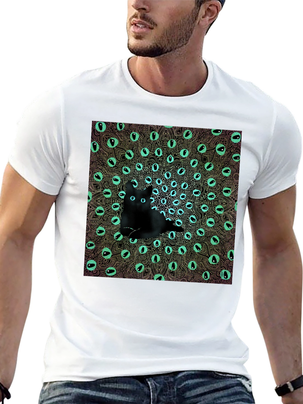 Mystic Cat Eye Mandala Graphic Tee