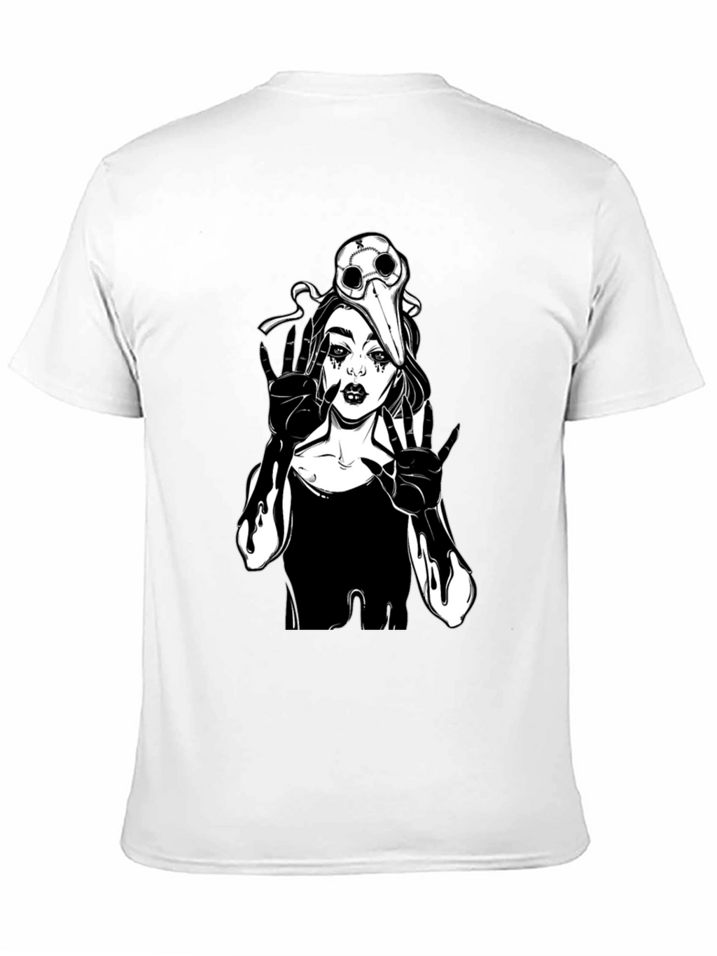 Gothic Plague Doctor Girl T-Shirt - Black