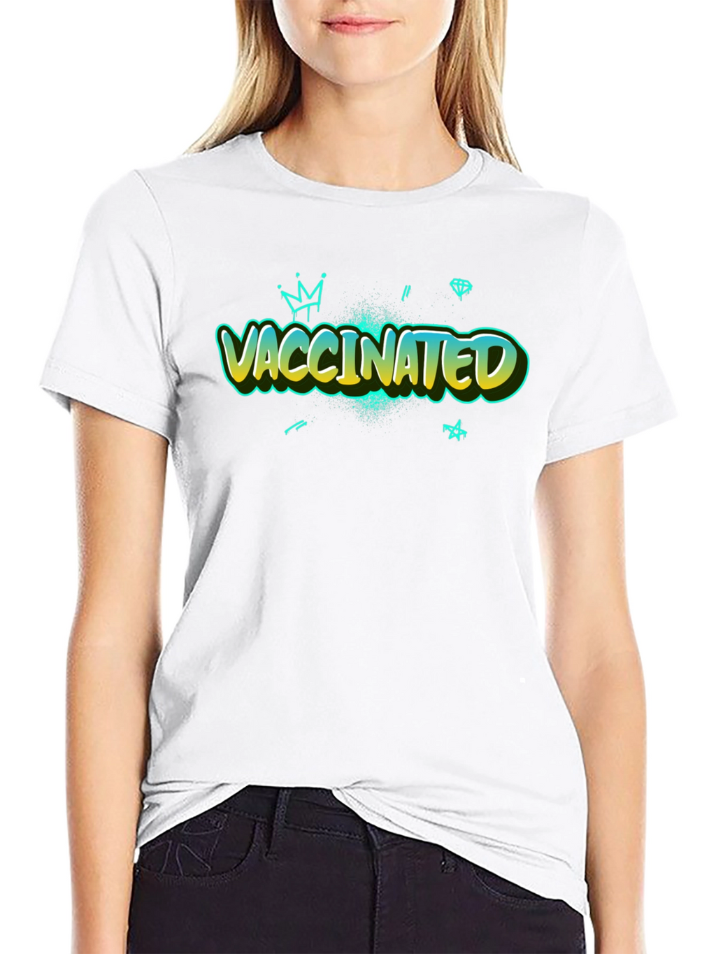 Vaccinated Graphic Tee - Trendy Design