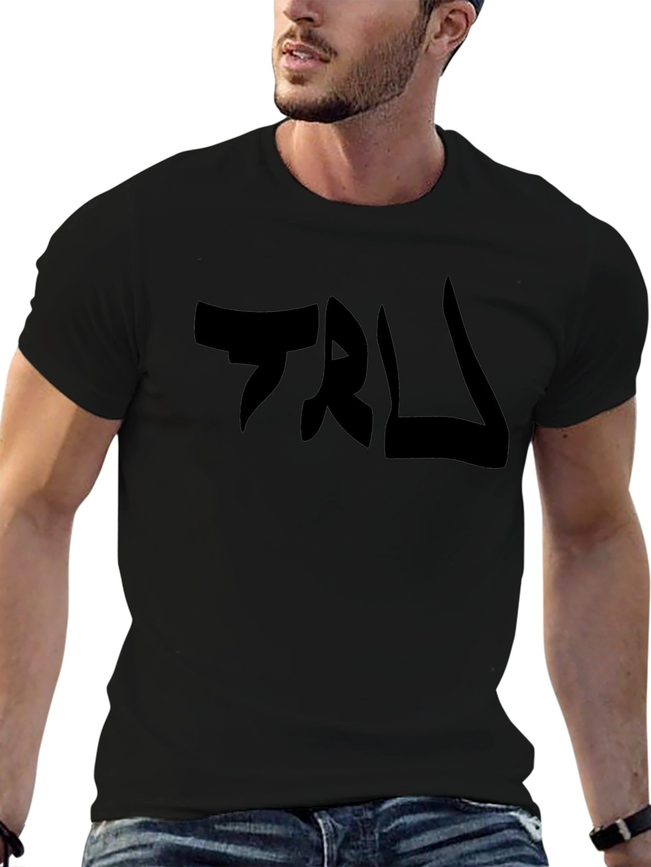 Mens Black TRL Graphic Tee - Casual Style