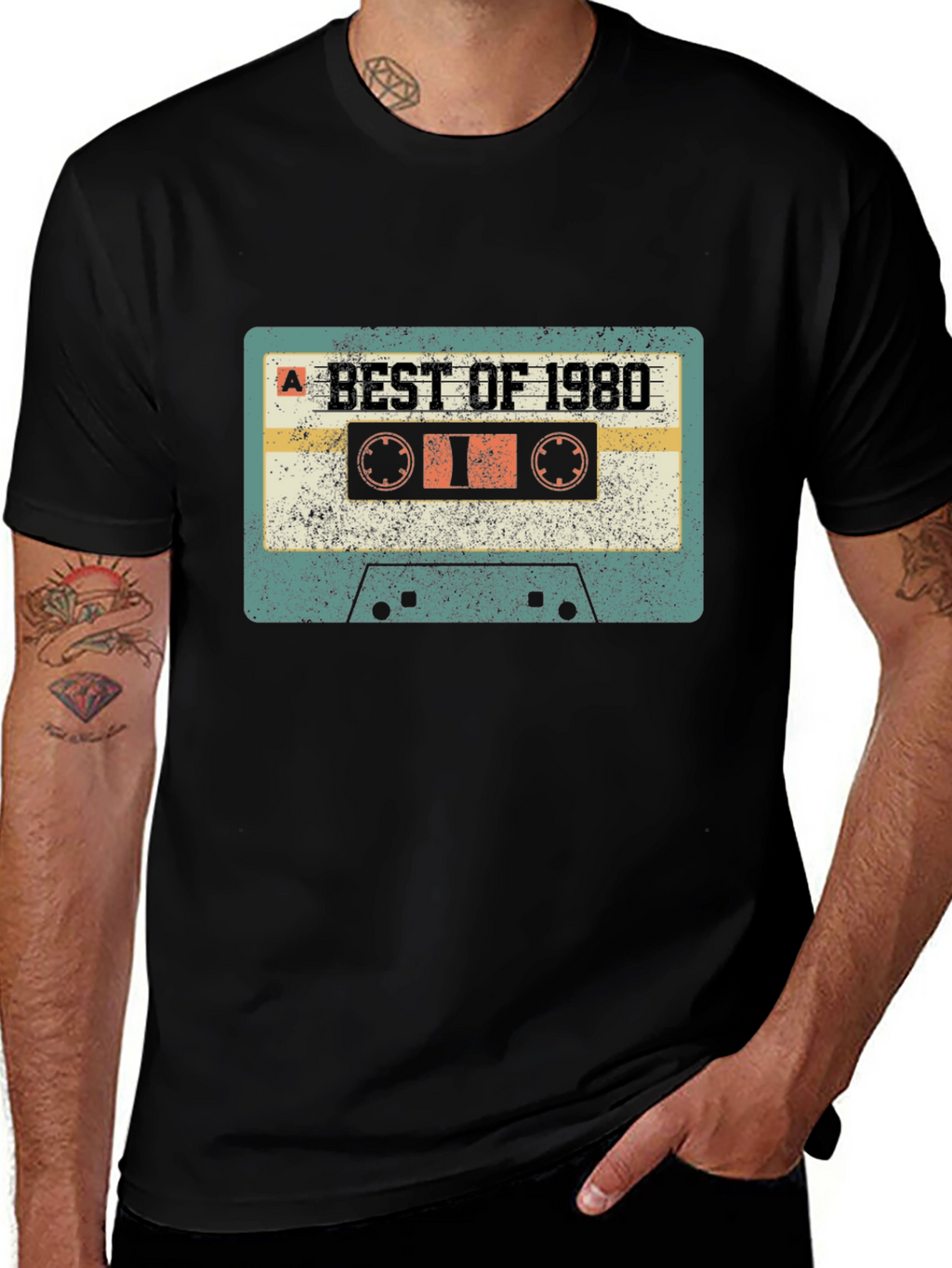 Retro Best of 1980 Cassette Tape Graphic T-Shirt