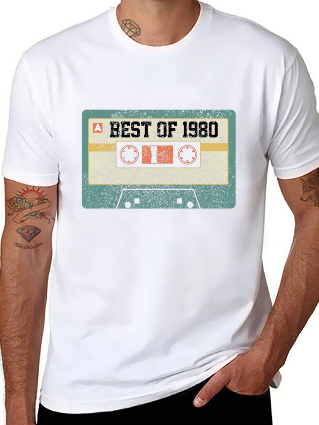 Retro Best of 1980 Cassette Tape Graphic T-Shirt