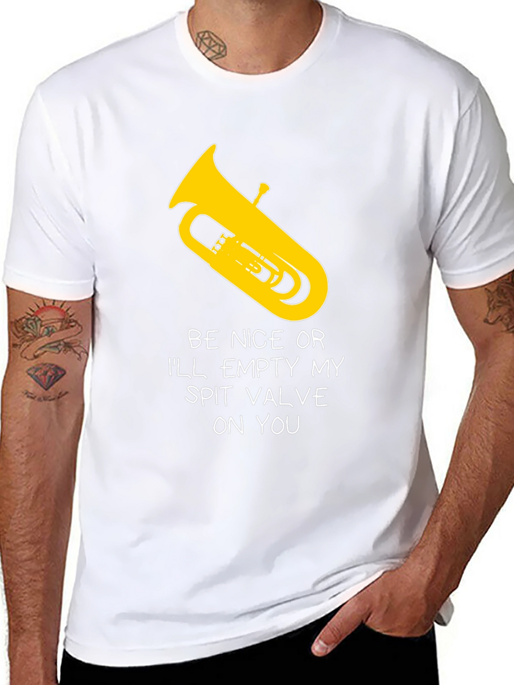 Funny Tuba Player T-Shirt - Spit Valve Humor