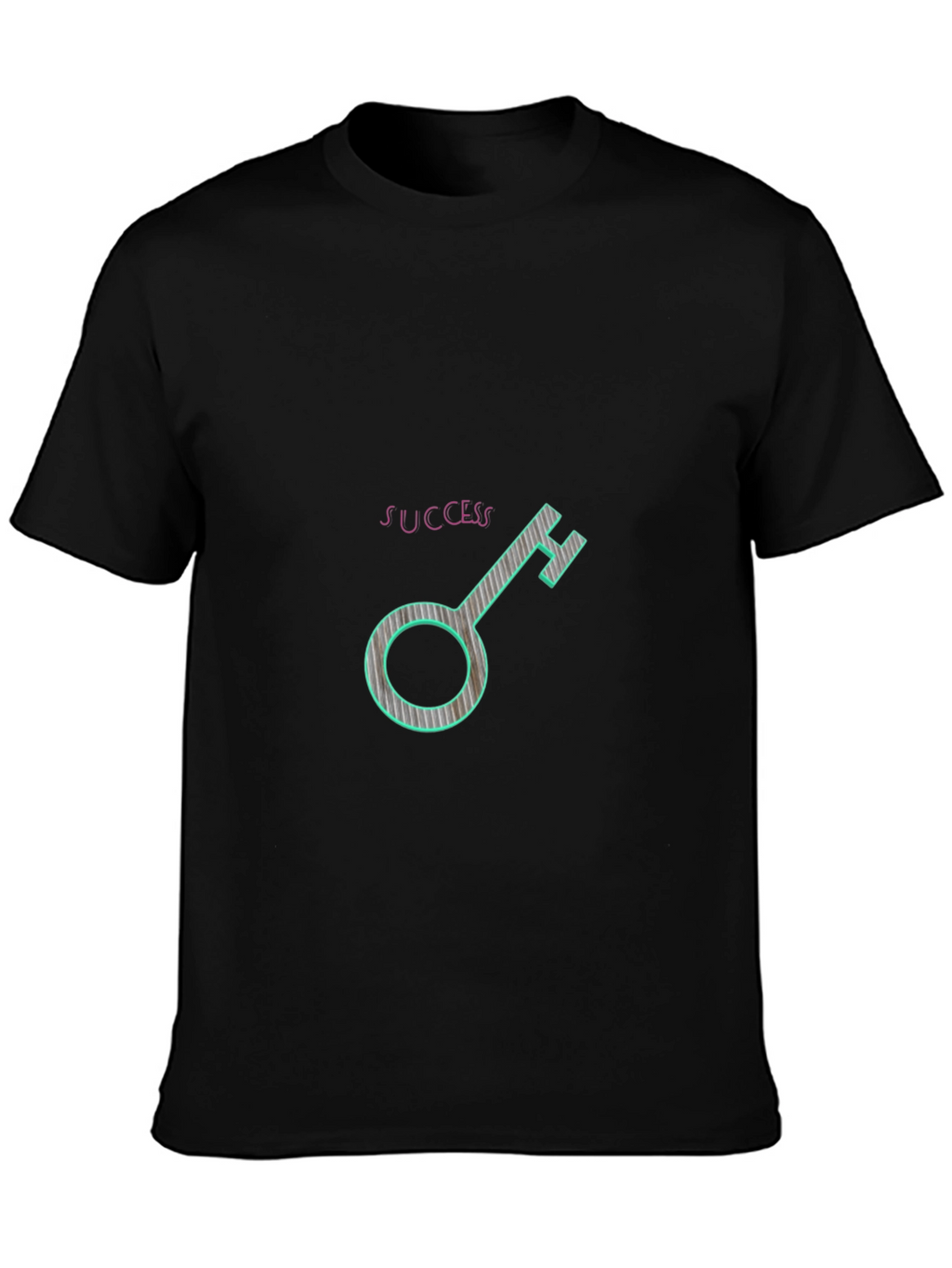 Success Key Graphic Tee - Black Casual T-Shirt