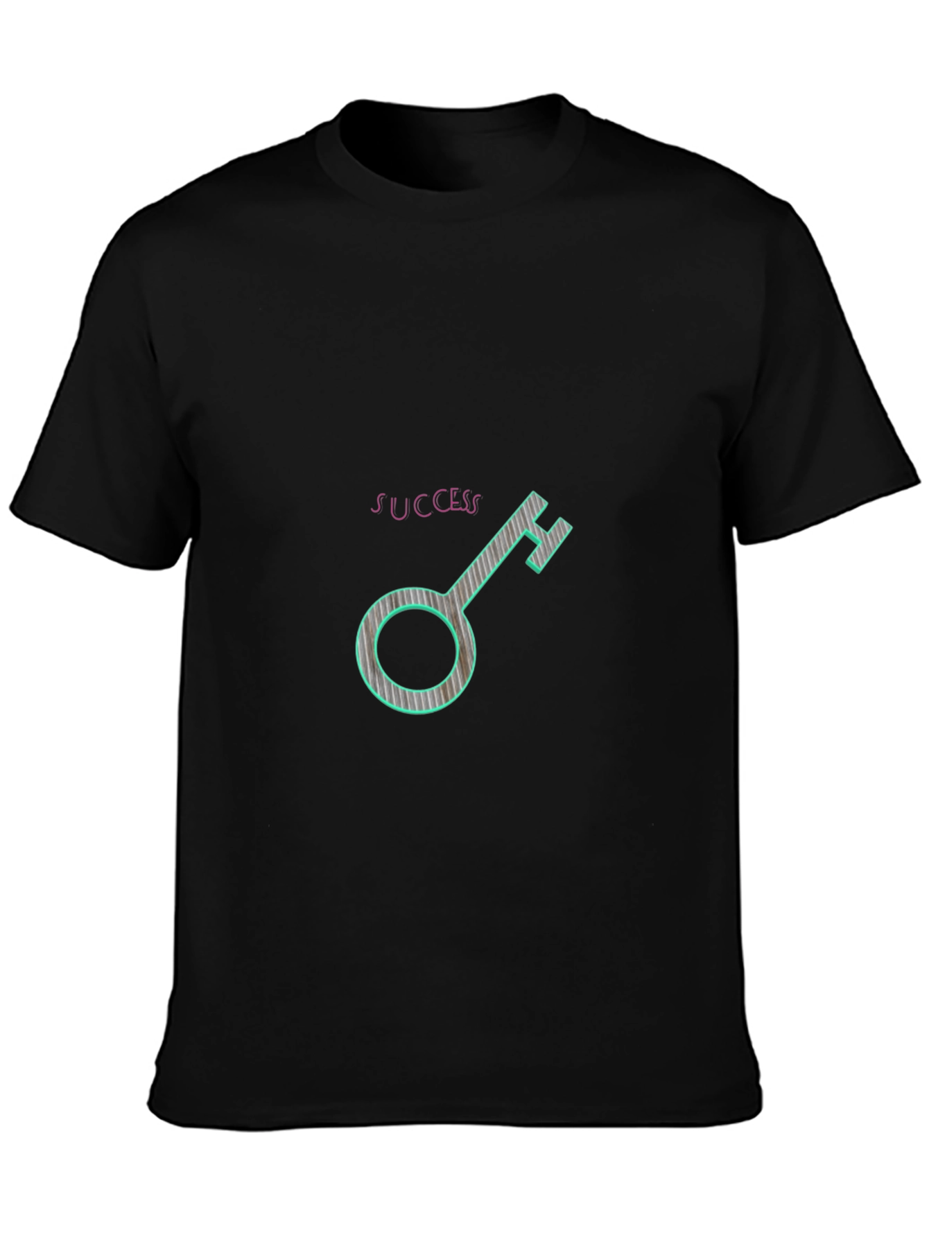 Success Key Graphic Tee - Black Casual T-Shirt