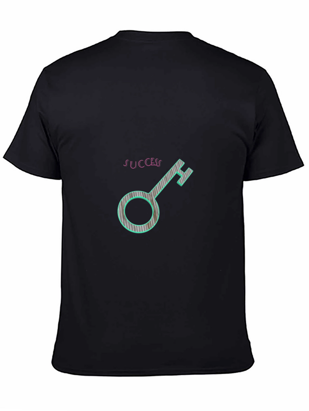 Success Key Graphic Tee - Black Casual T-Shirt