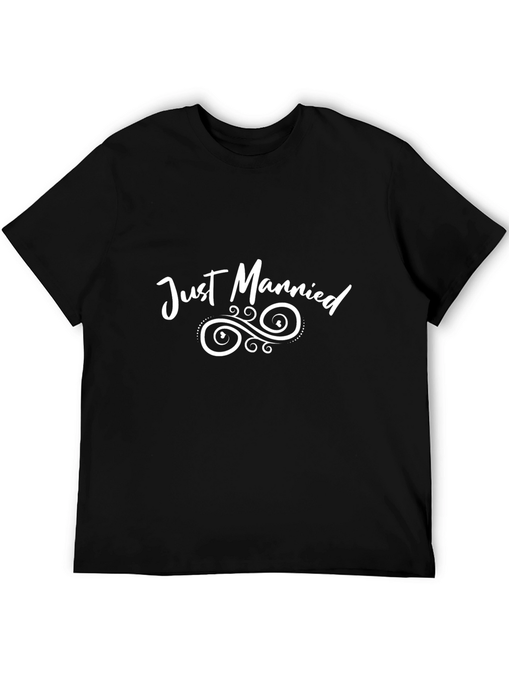 Just Married Graphic Tee - Black Cotton
