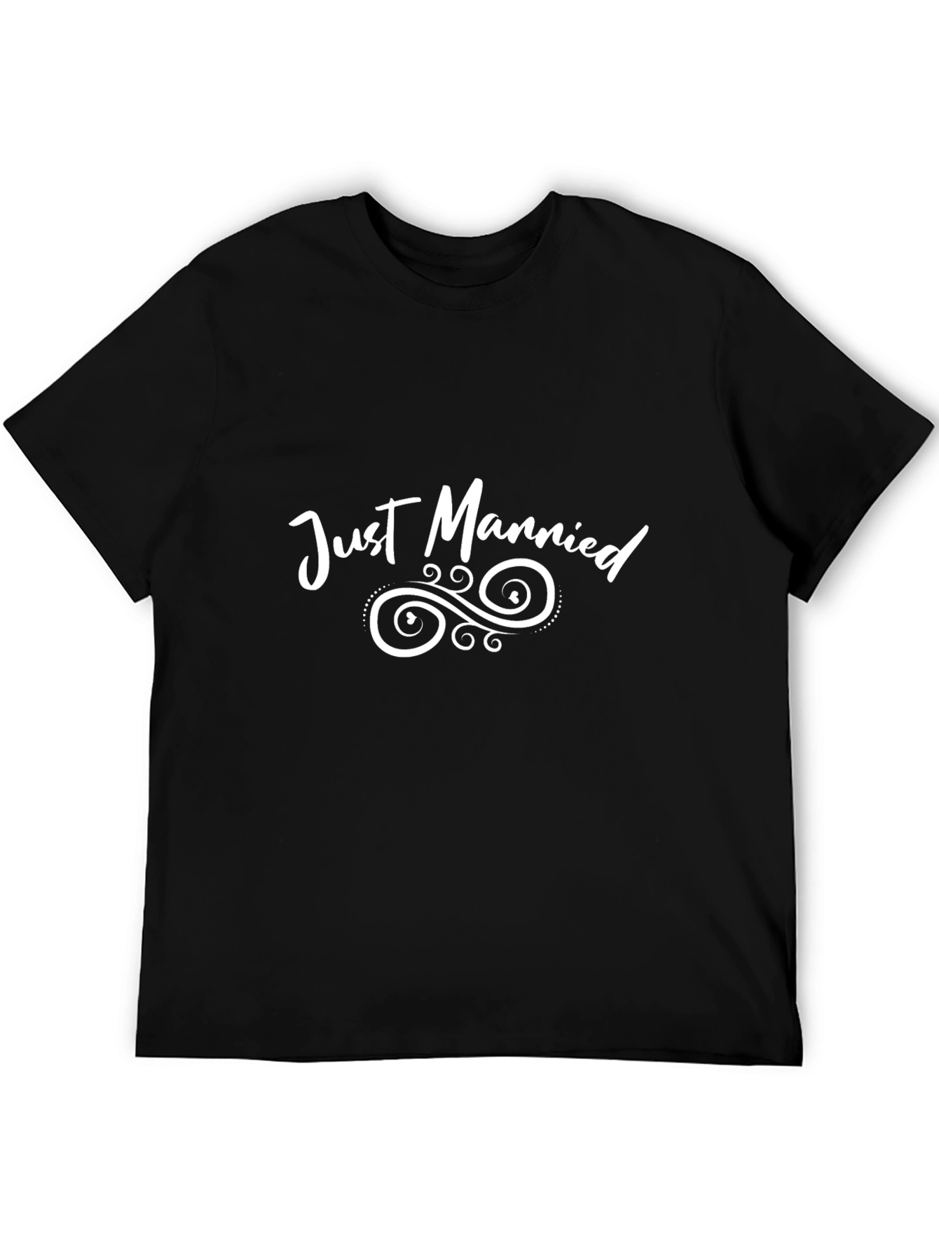 Just Married Graphic Tee - Black Cotton