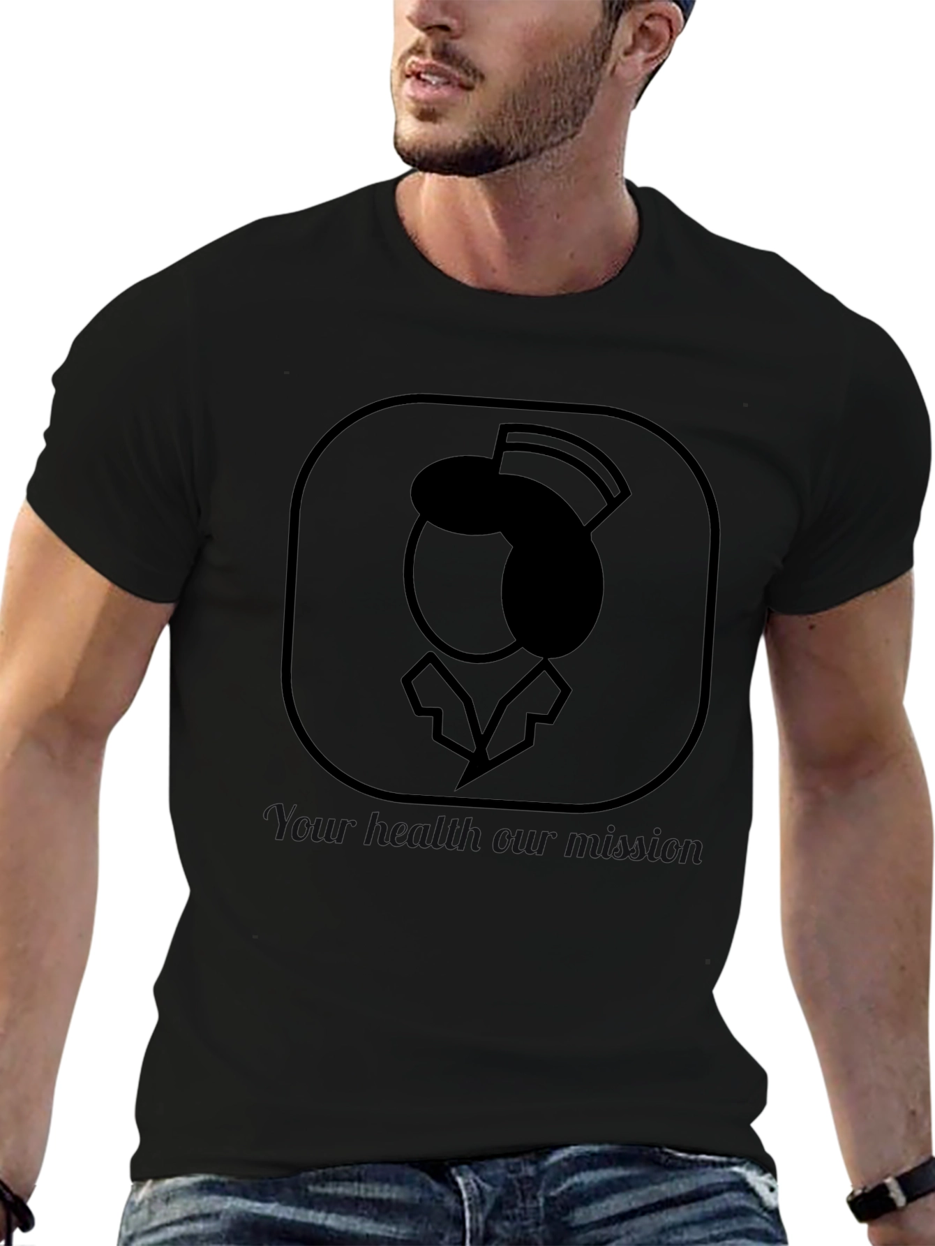 Nurse Graphic Black T-Shirt