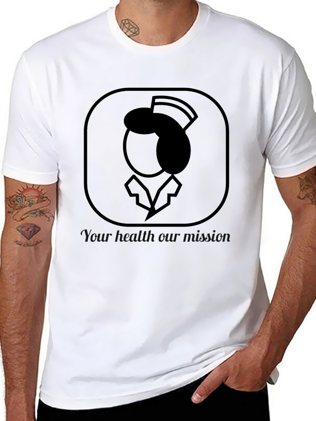 Nurse Graphic Black T-Shirt
