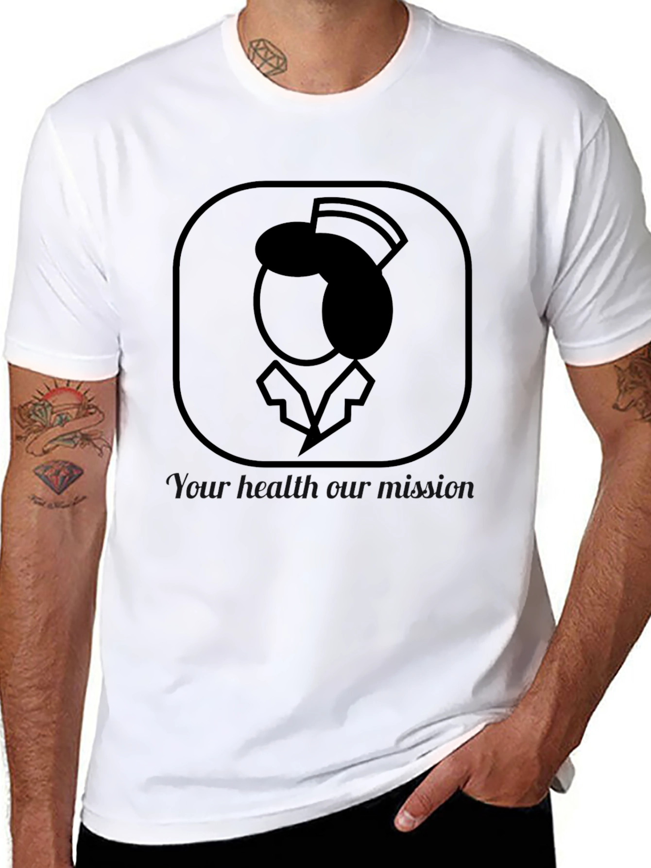 Nurse Graphic Black T-Shirt