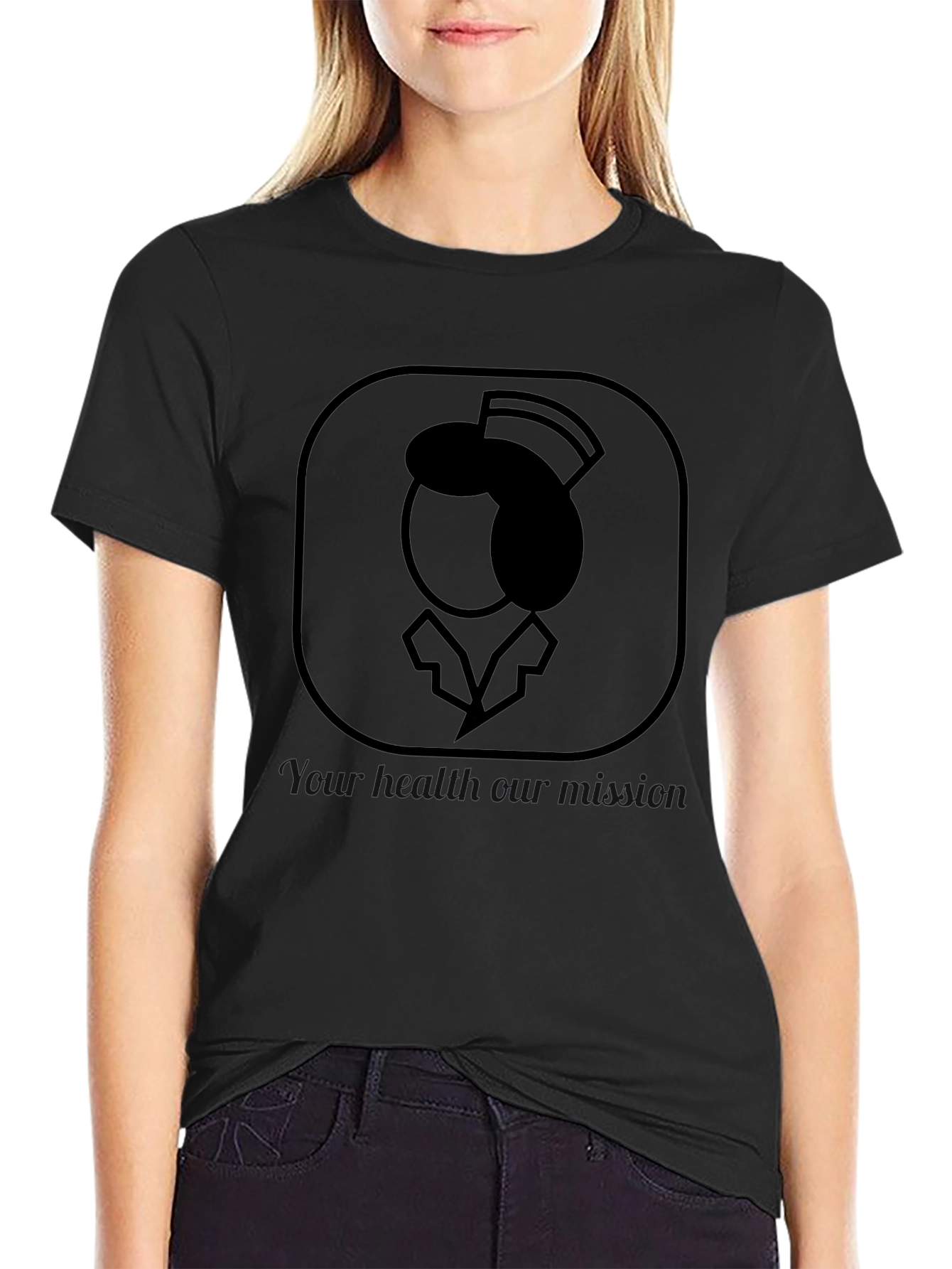 Nurse Graphic Black T-Shirt