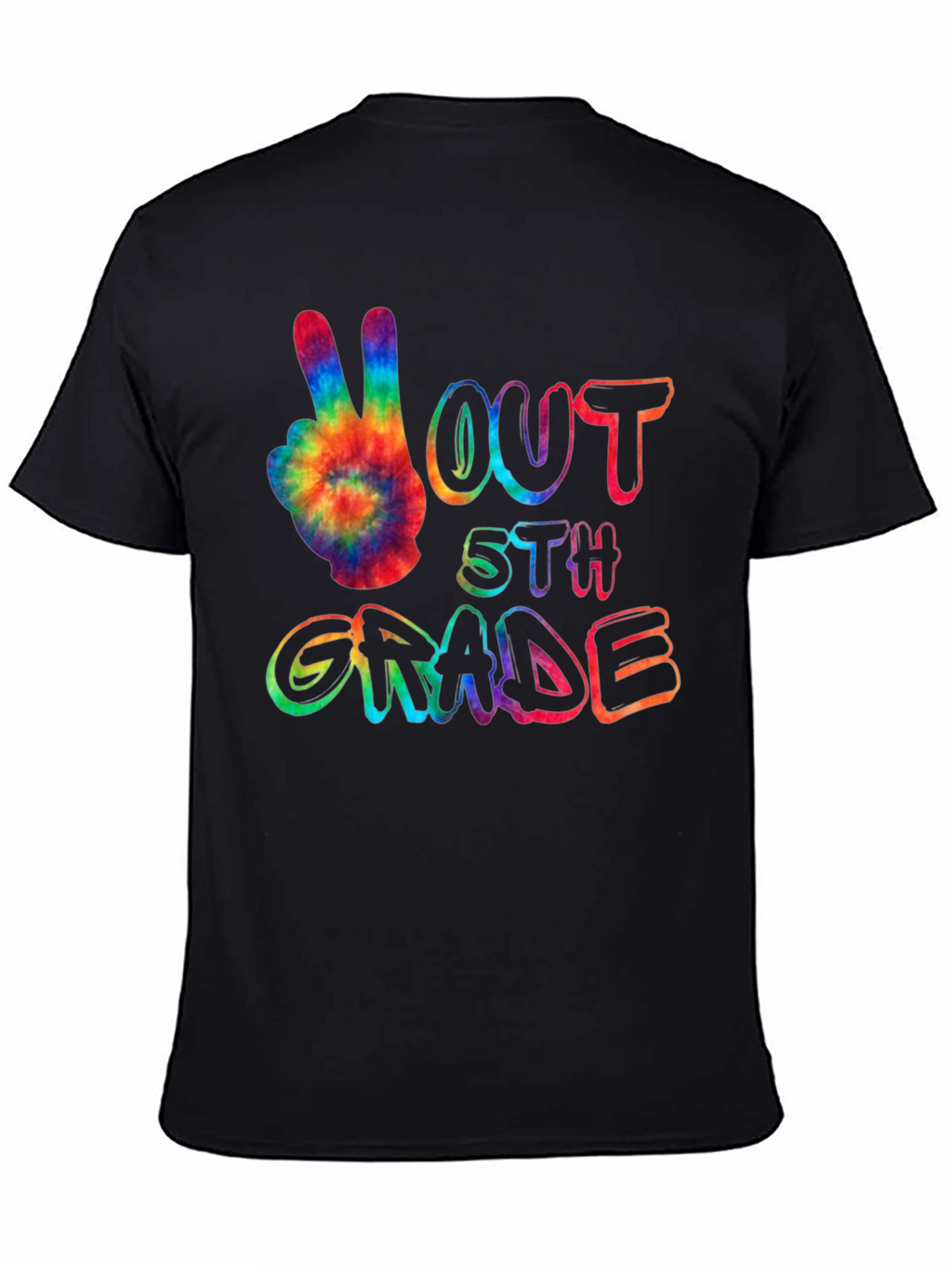 Peace Out 5th Grade Tie-Dye T-Shirt