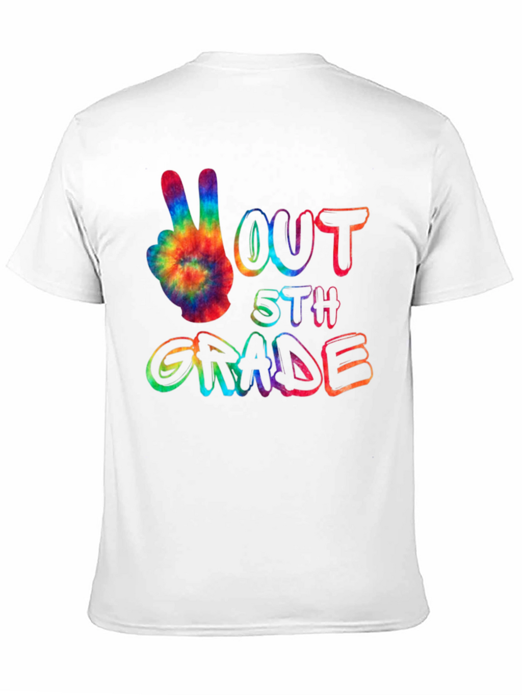 Peace Out 5th Grade Tie-Dye T-Shirt