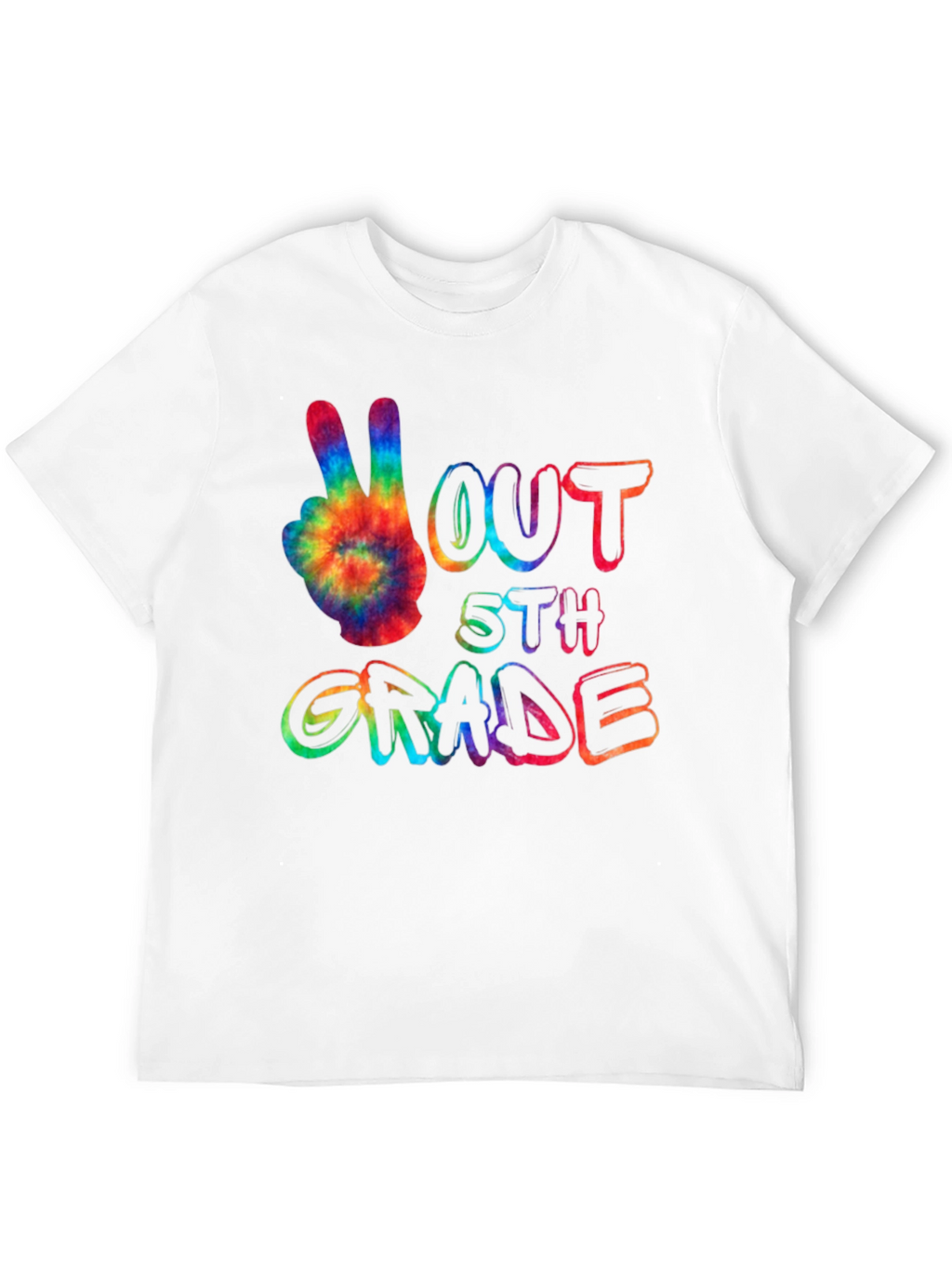 Peace Out 5th Grade Tie-Dye T-Shirt