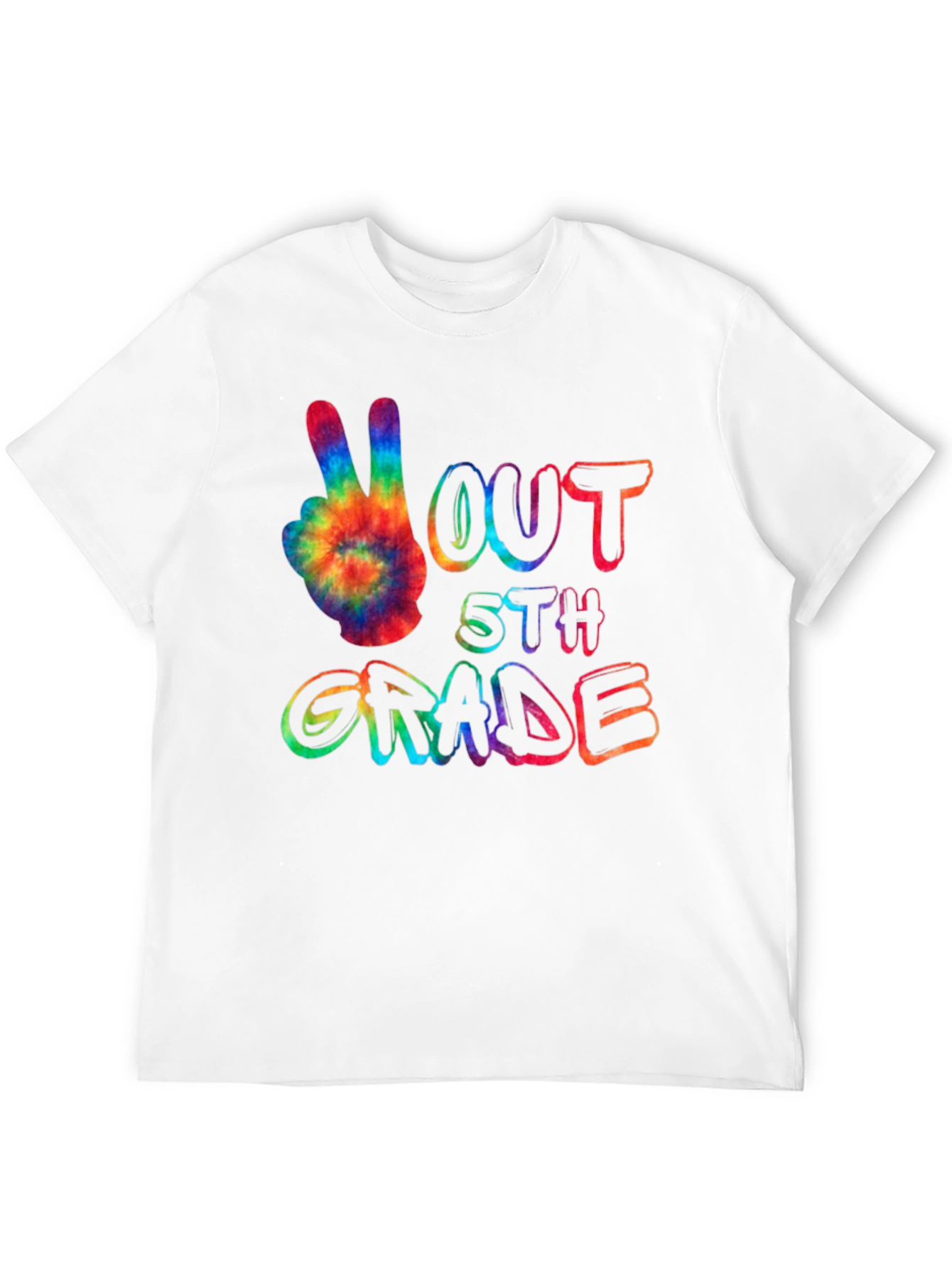 Peace Out 5th Grade Tie-Dye T-Shirt