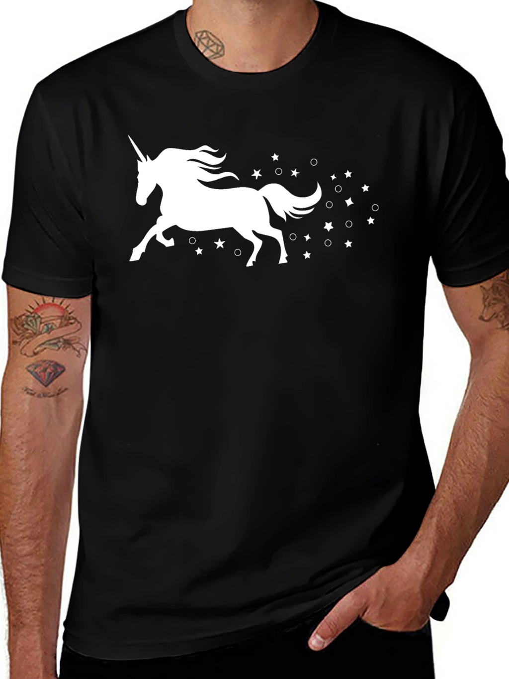 Unicorn & Stars Graphic T-Shirt