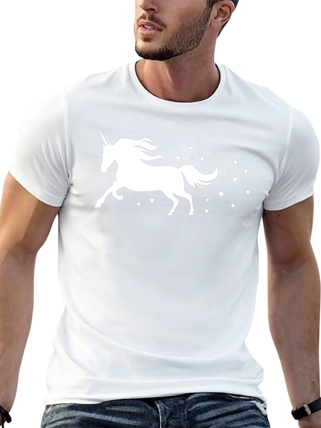 Unicorn & Stars Graphic T-Shirt