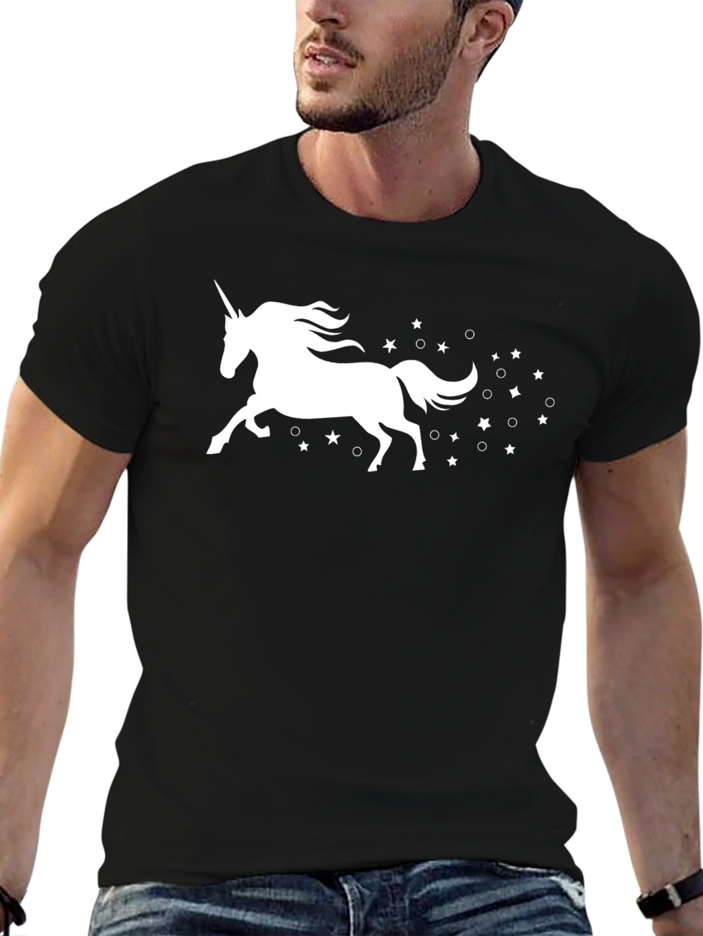 Unicorn & Stars Graphic T-Shirt