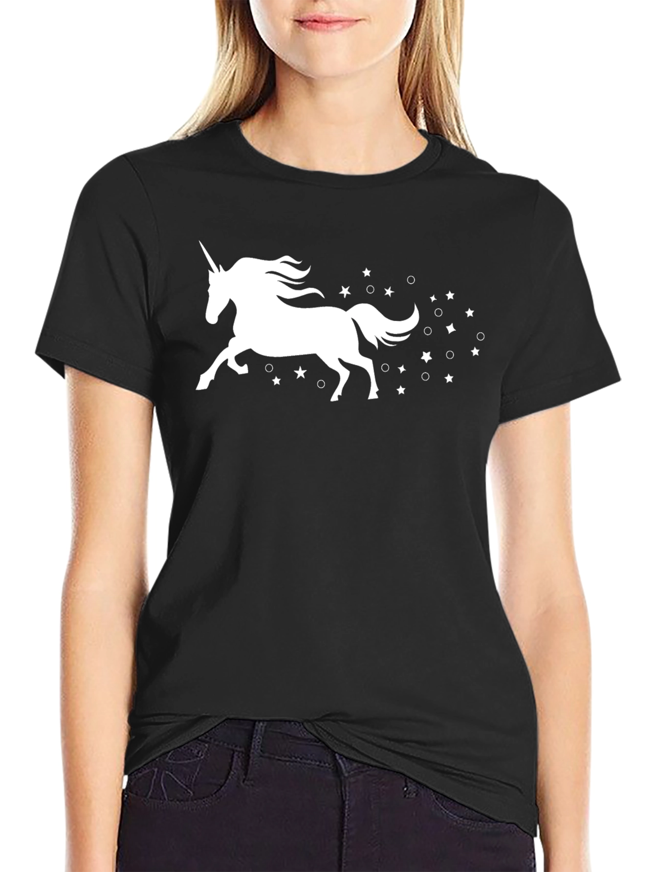 Unicorn & Stars Graphic T-Shirt