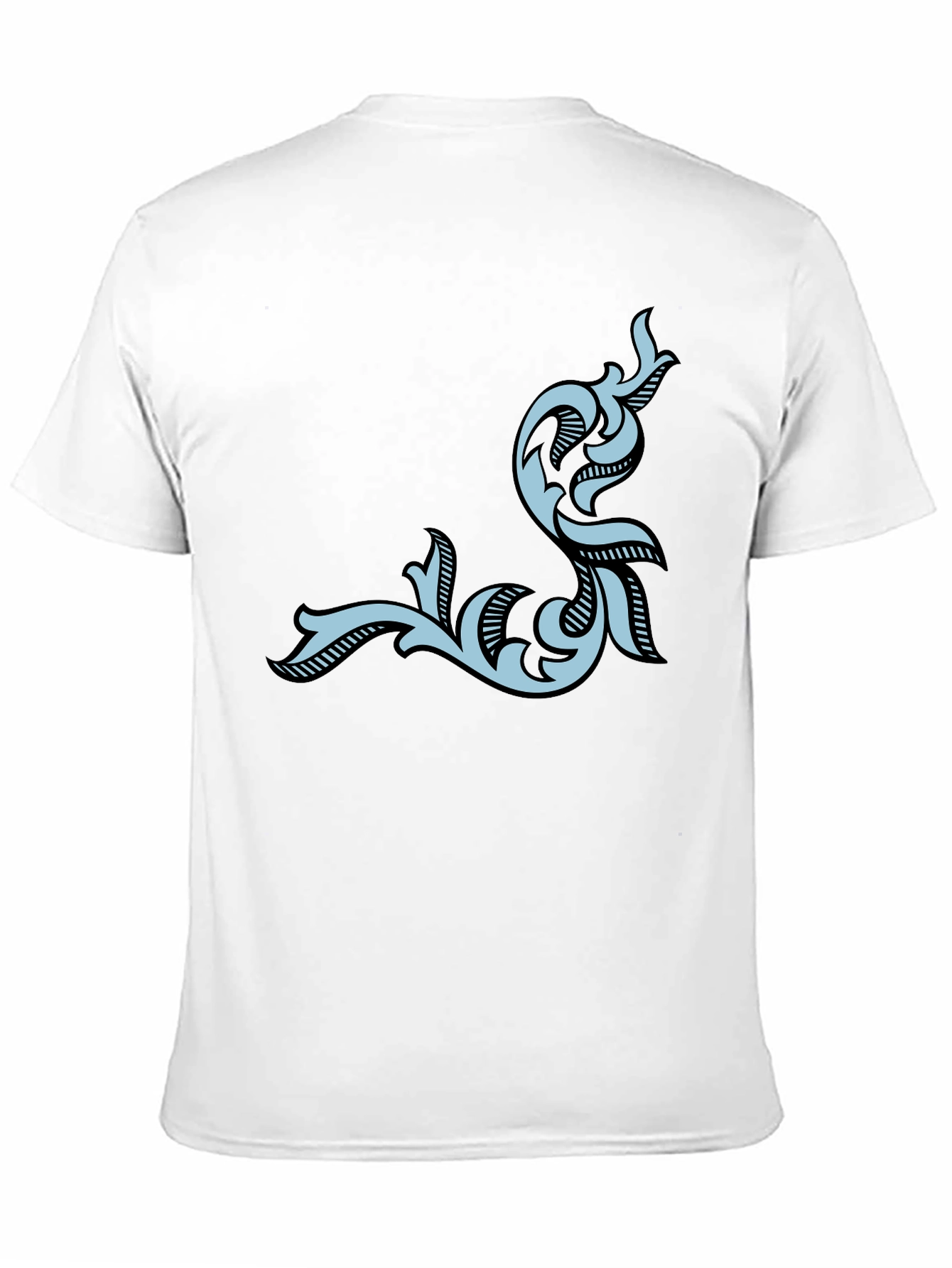 Stylish Black Tee with Ornamental Design