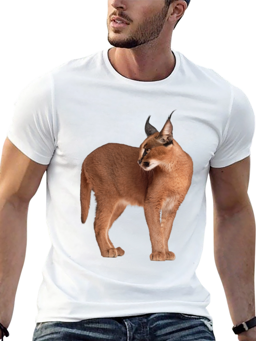 Caracal Cat Graphic T-Shirt