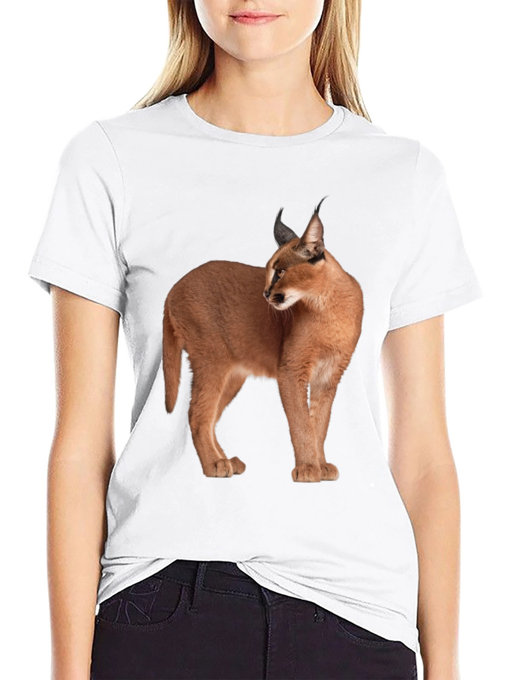 Caracal Cat Graphic T-Shirt