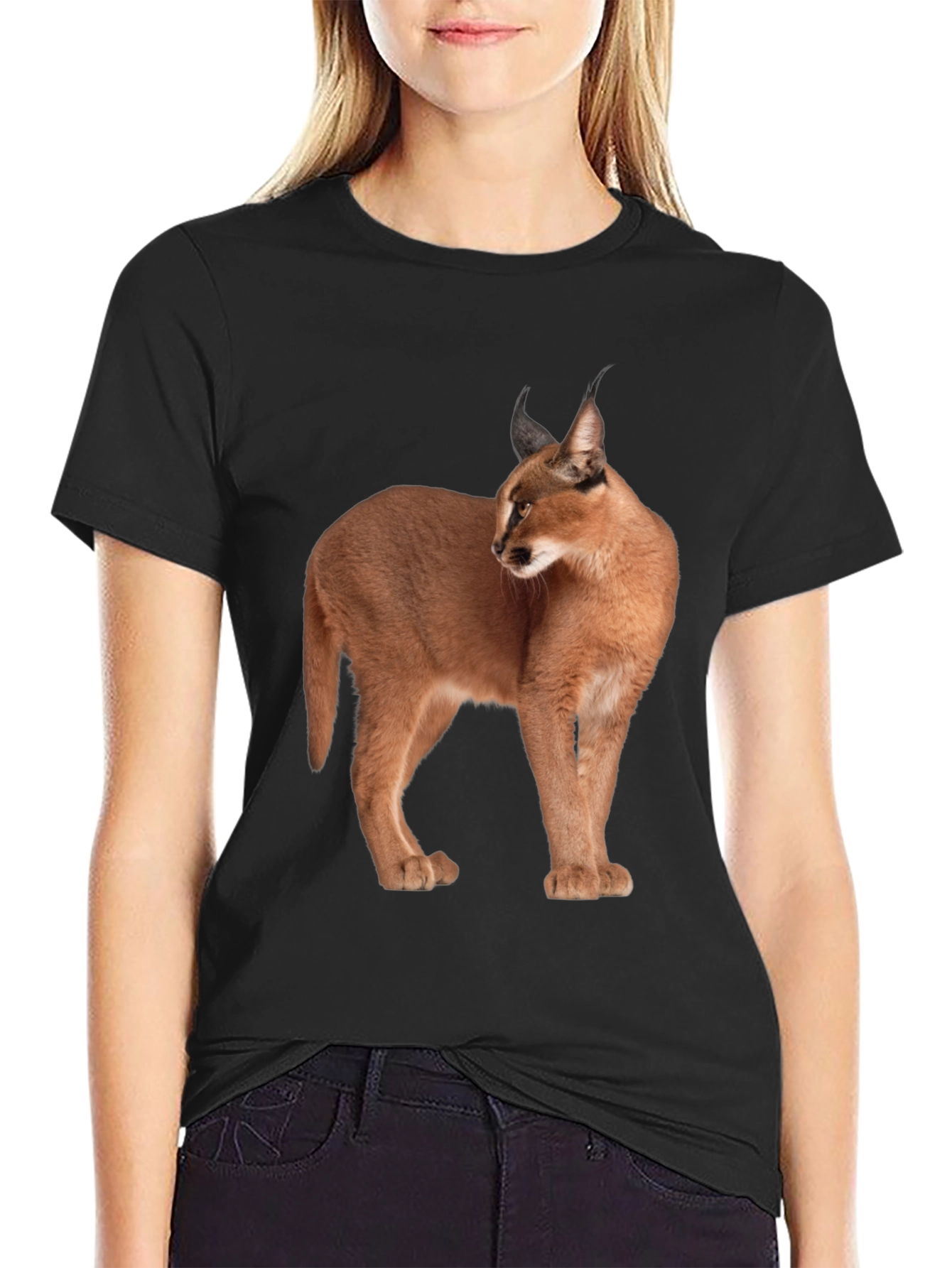 Caracal Cat Graphic T-Shirt