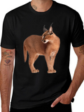 Caracal Cat Graphic T-Shirt
